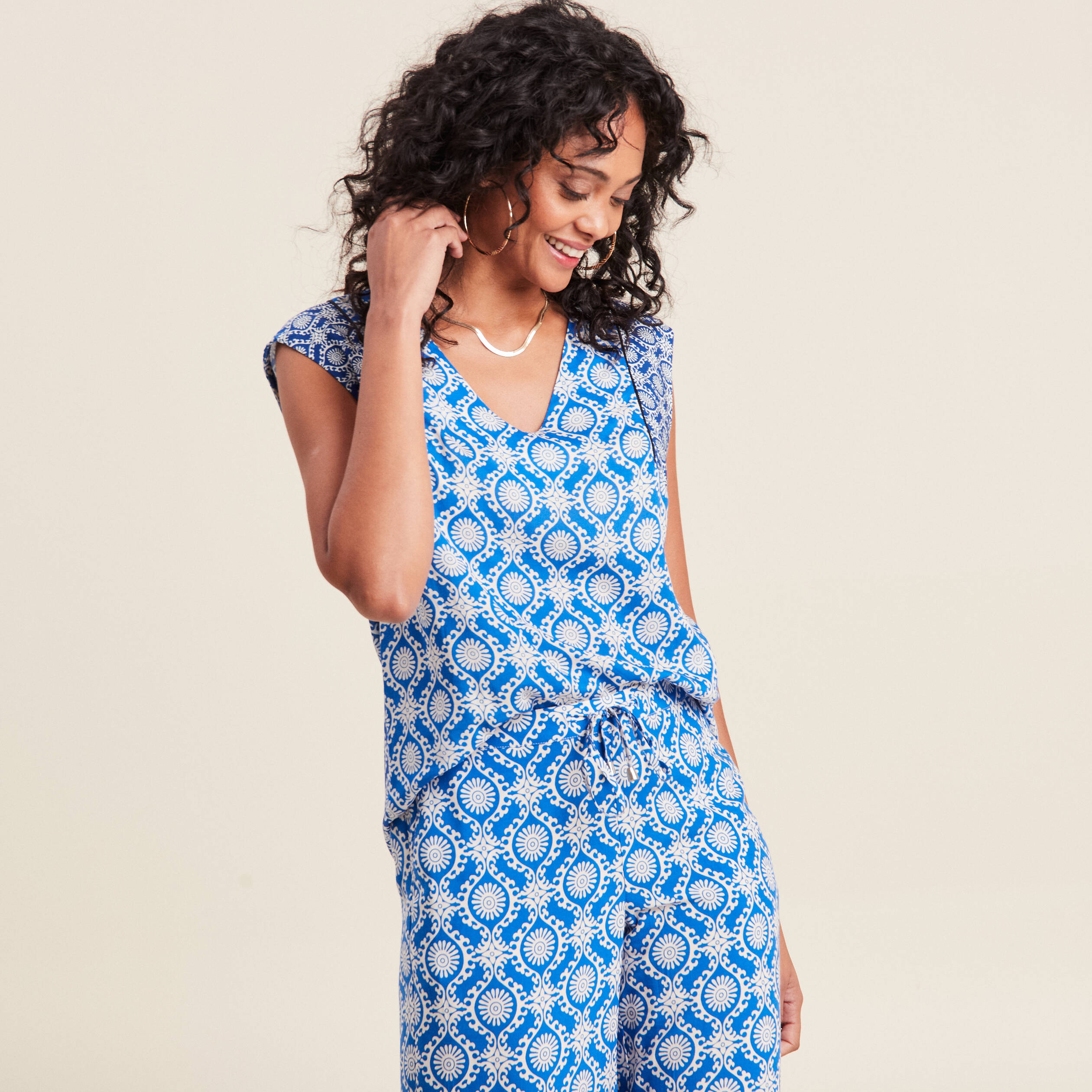 debardeur sans manches bleu femme Débardeur sans manches bleu femme