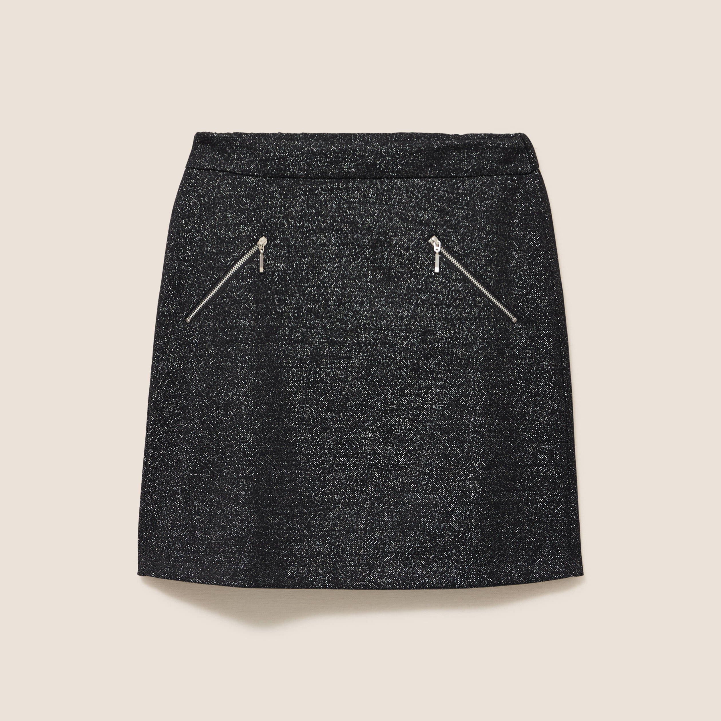 Jupe &agrave; paillettes noir femme