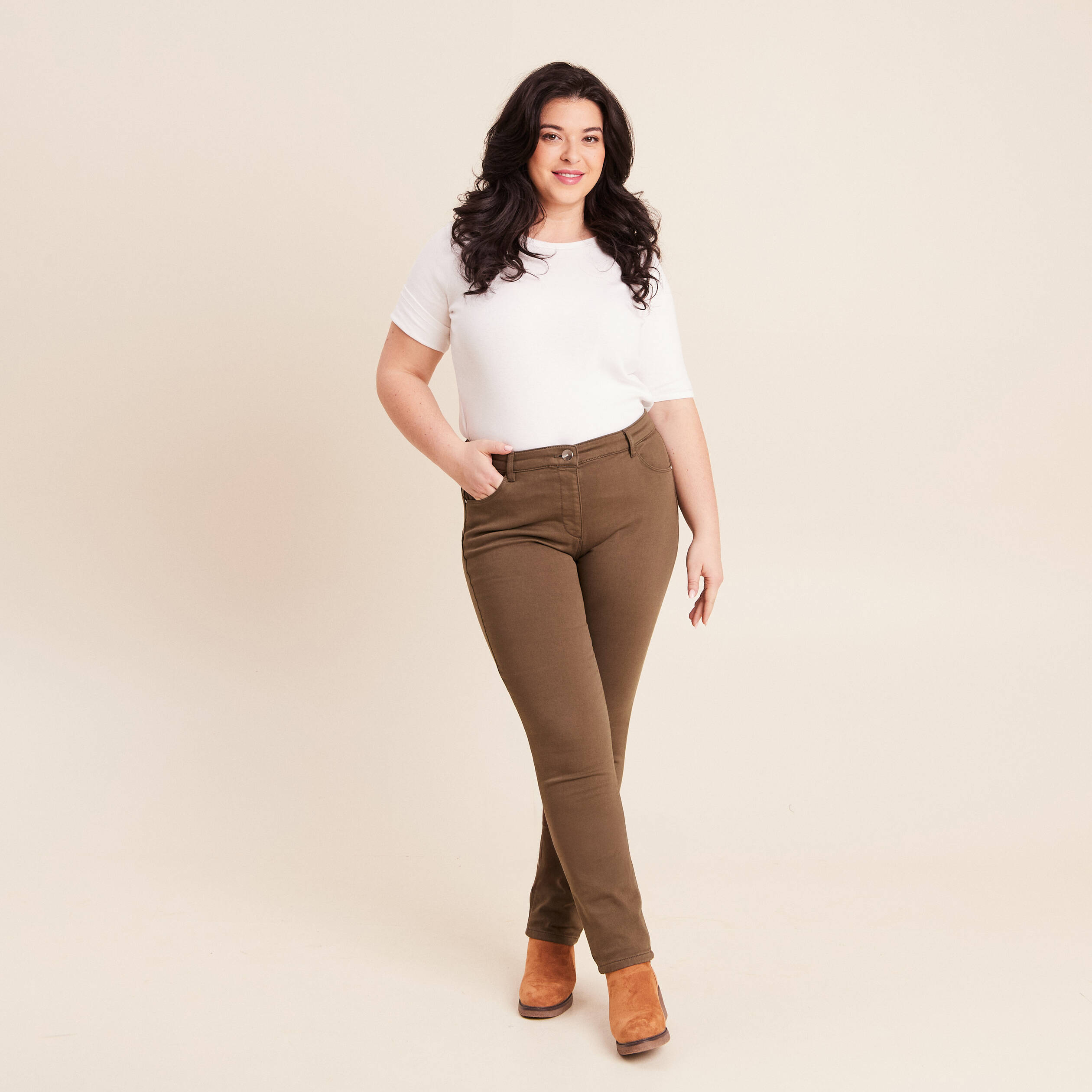 Pantalon magique Le Chaud vert kaki femme
