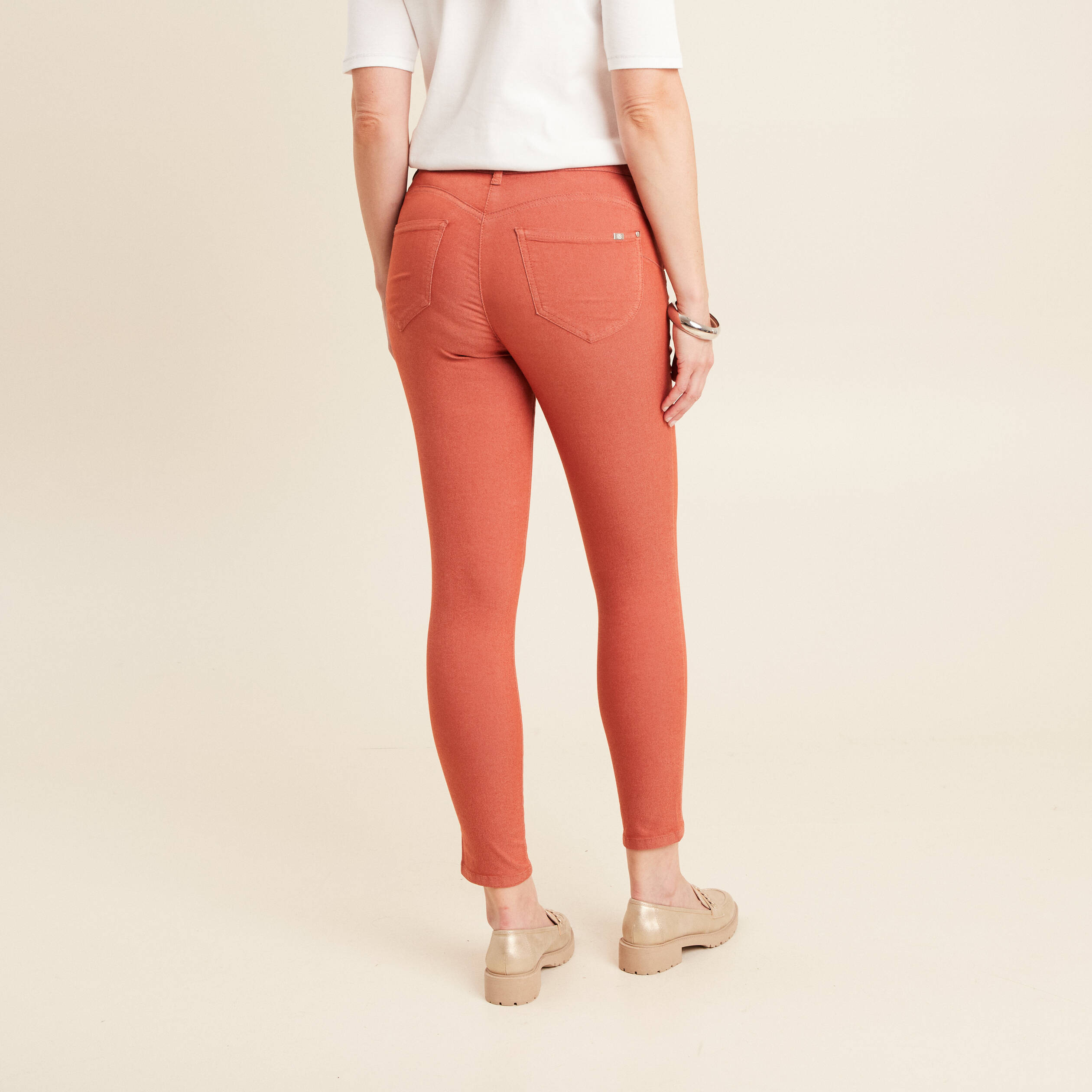 pantalon leger taille standard 78eme vieux rose femme Pantalon léger taille standard 7/8ème vieux rose femme