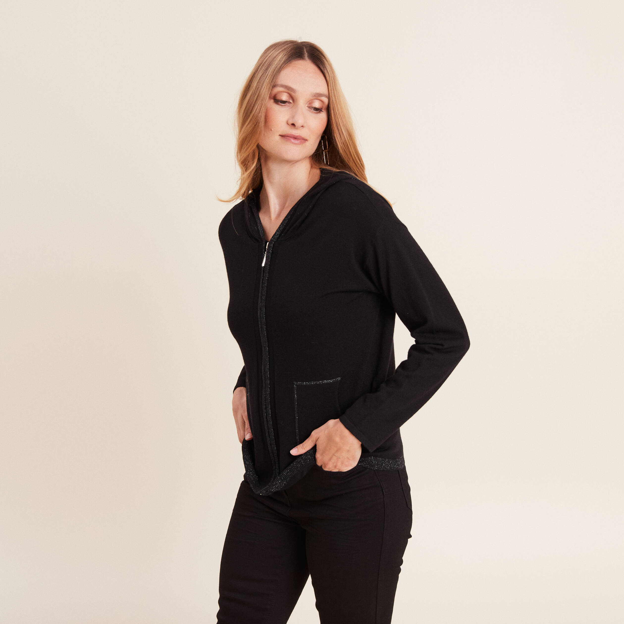 Gilet sweat noir femme hotsell