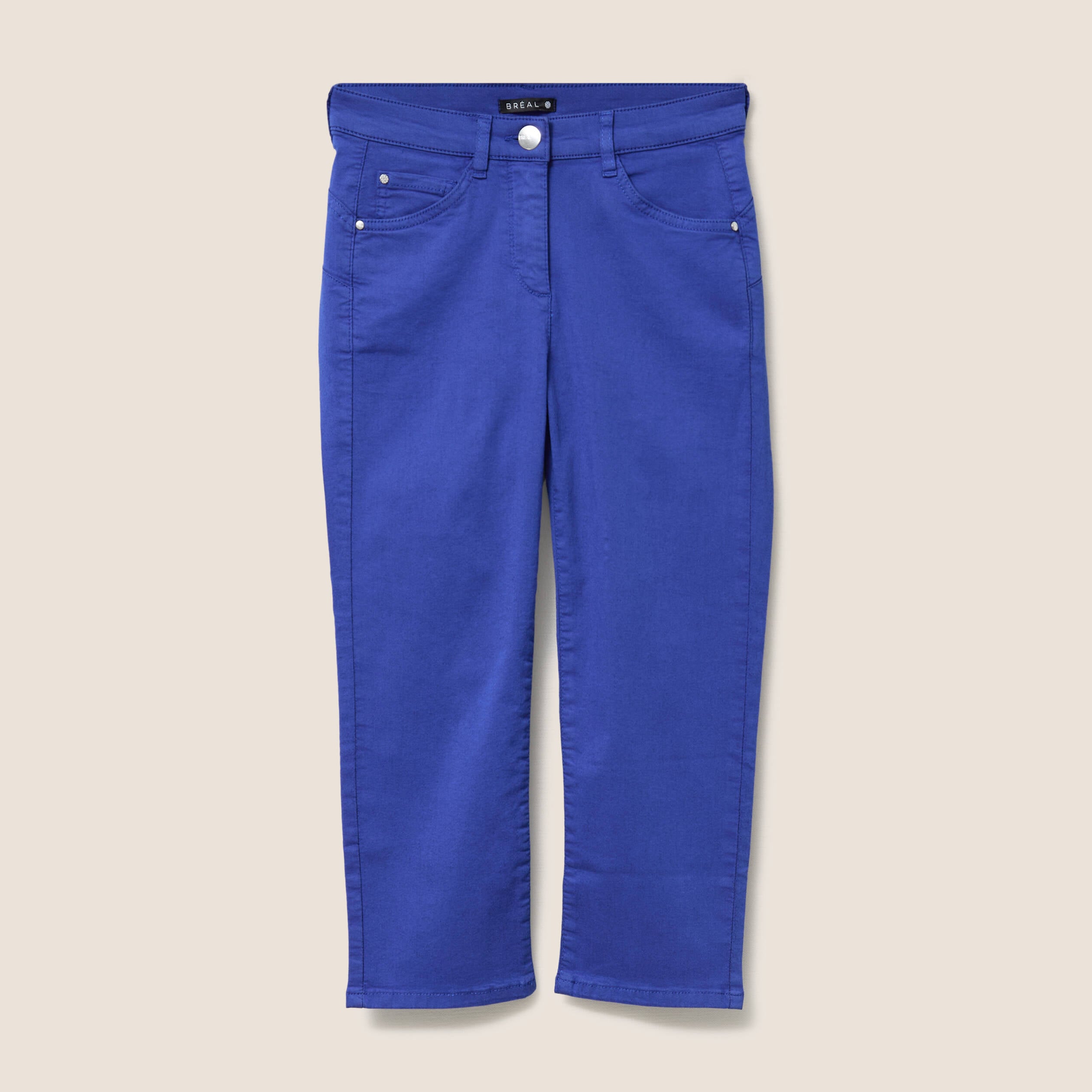Pantacourt magique Le L&eacute;ger coupe droite bleu fonc&eacute; femme