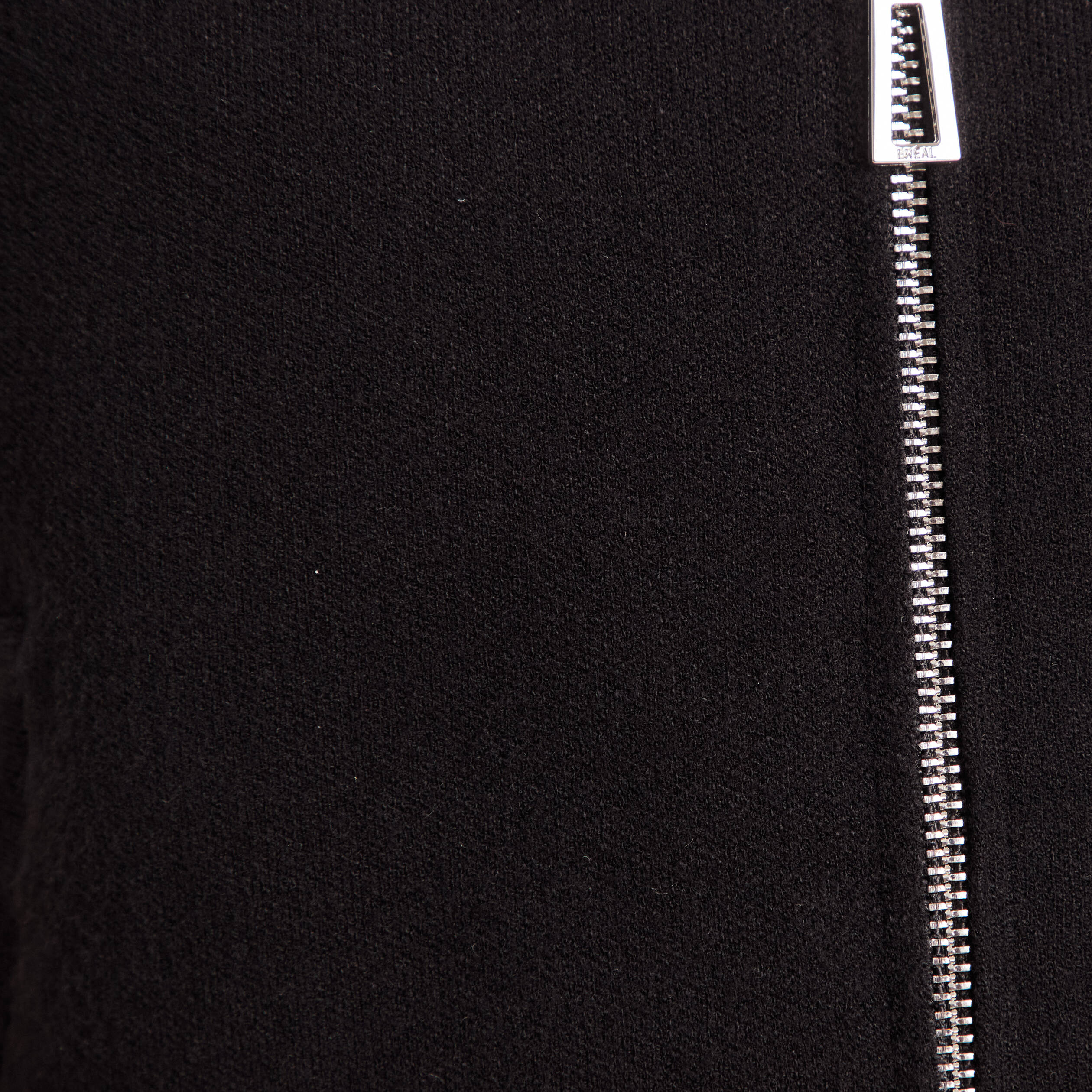 Gilet droit mi-long &agrave; capuche noir femme