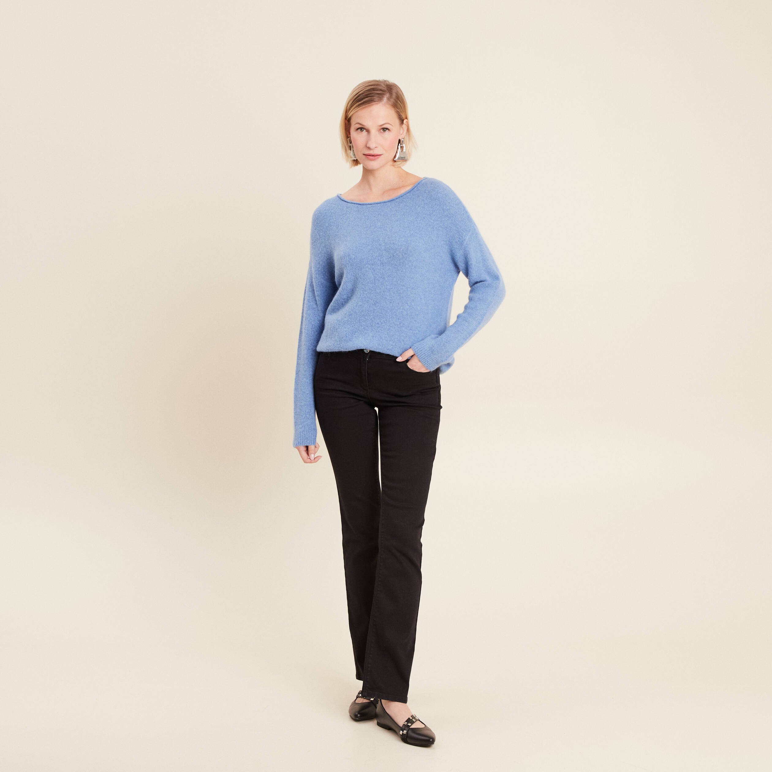 pull manches longues bleu ciel femme Pull manches longues bleu ciel femme