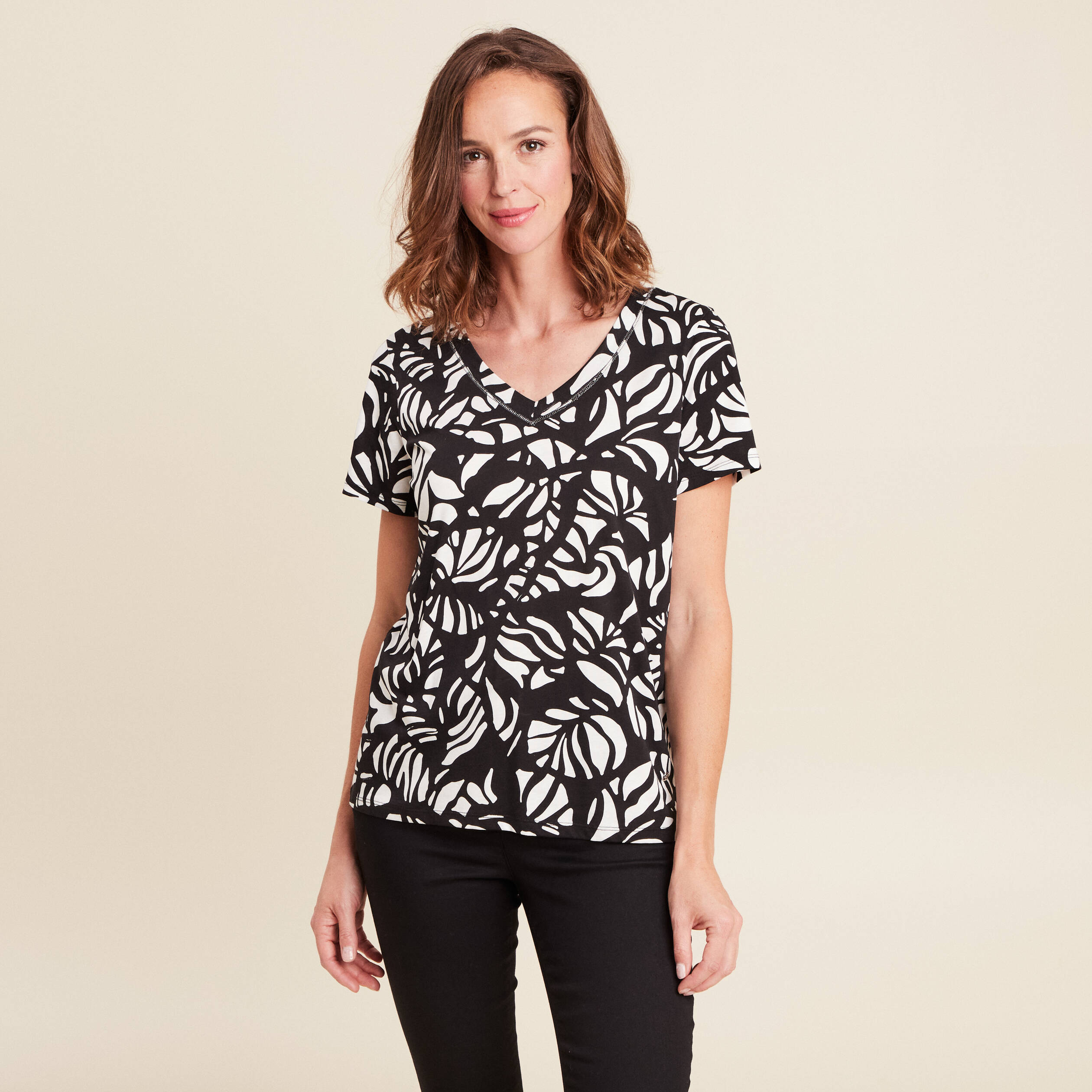 t shirt manches courtes noir femme T-shirt manches courtes noir femme