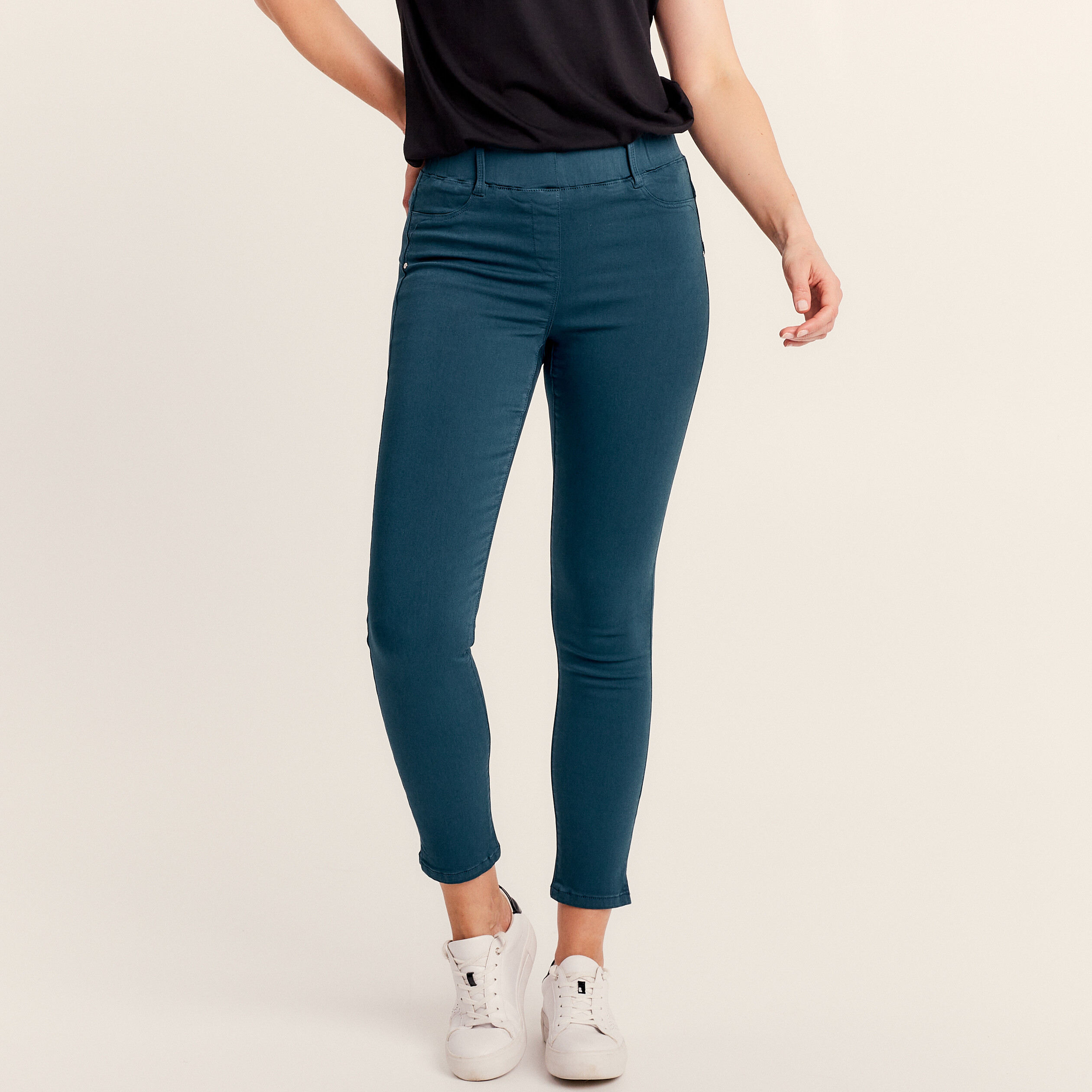 Tregging taille standard bleu canard femme