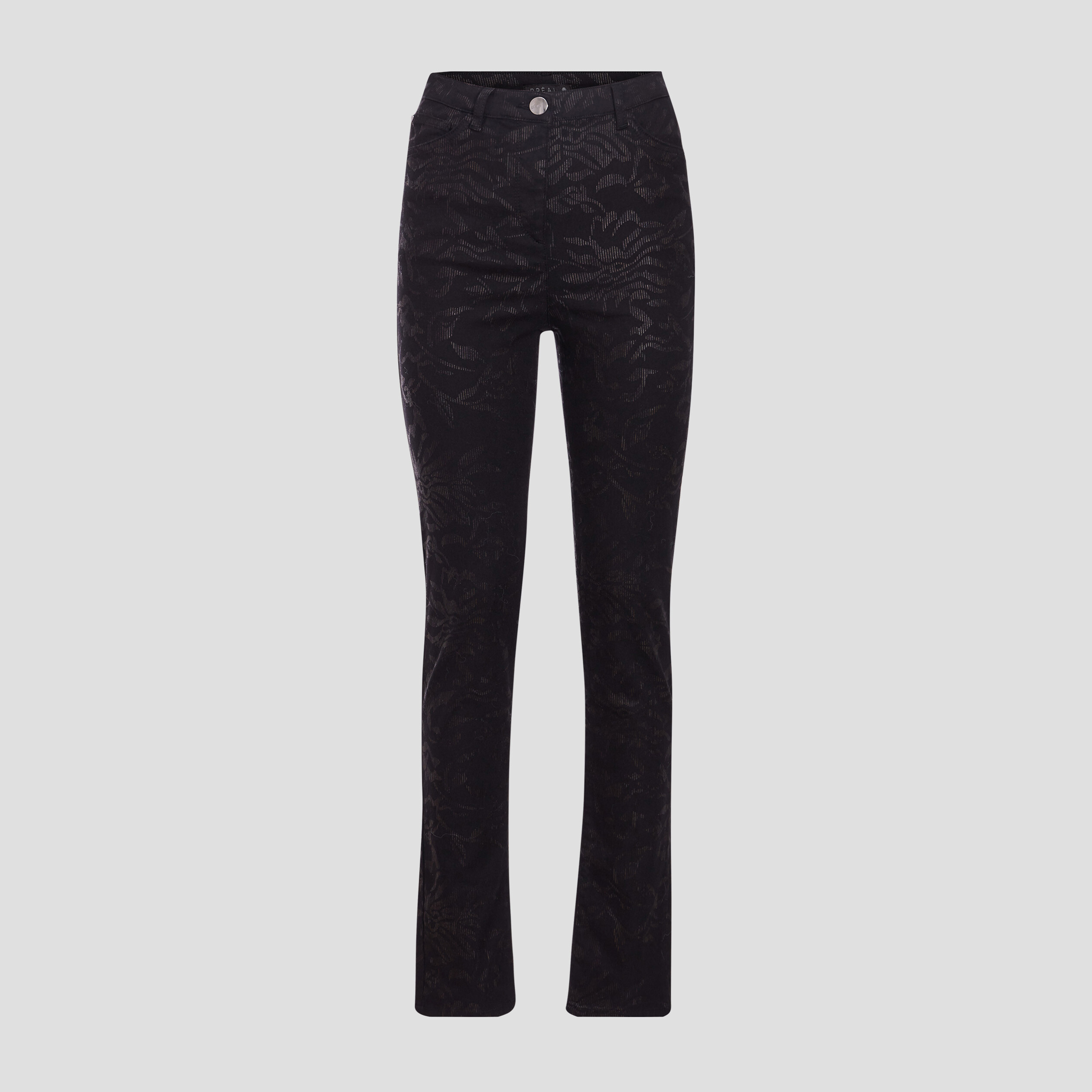 pantalon ajuste denim noir femme Pantalon ajusté denim noir femme