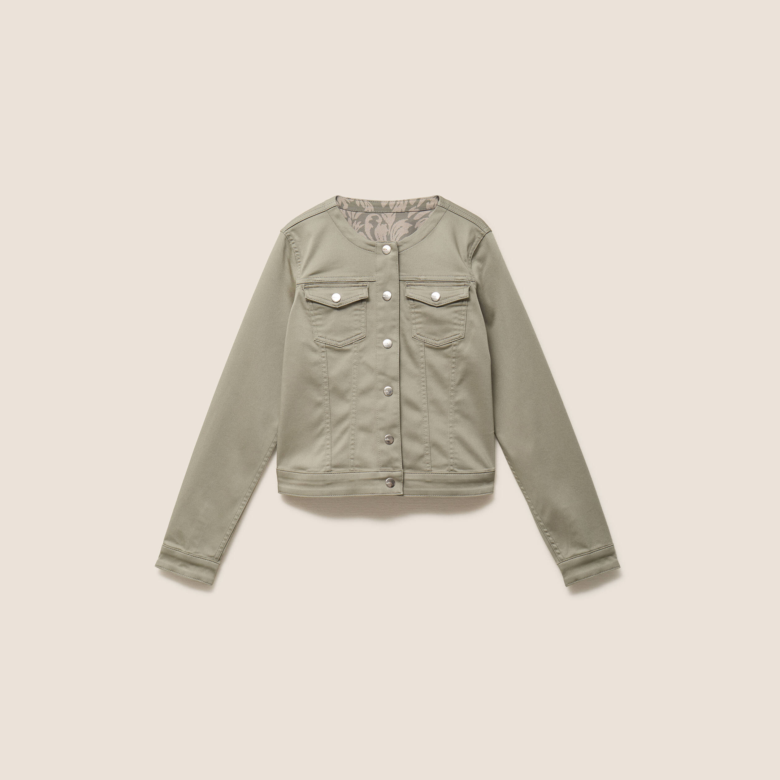 Veste cintr&eacute;e r&eacute;versible manches longues gris femme