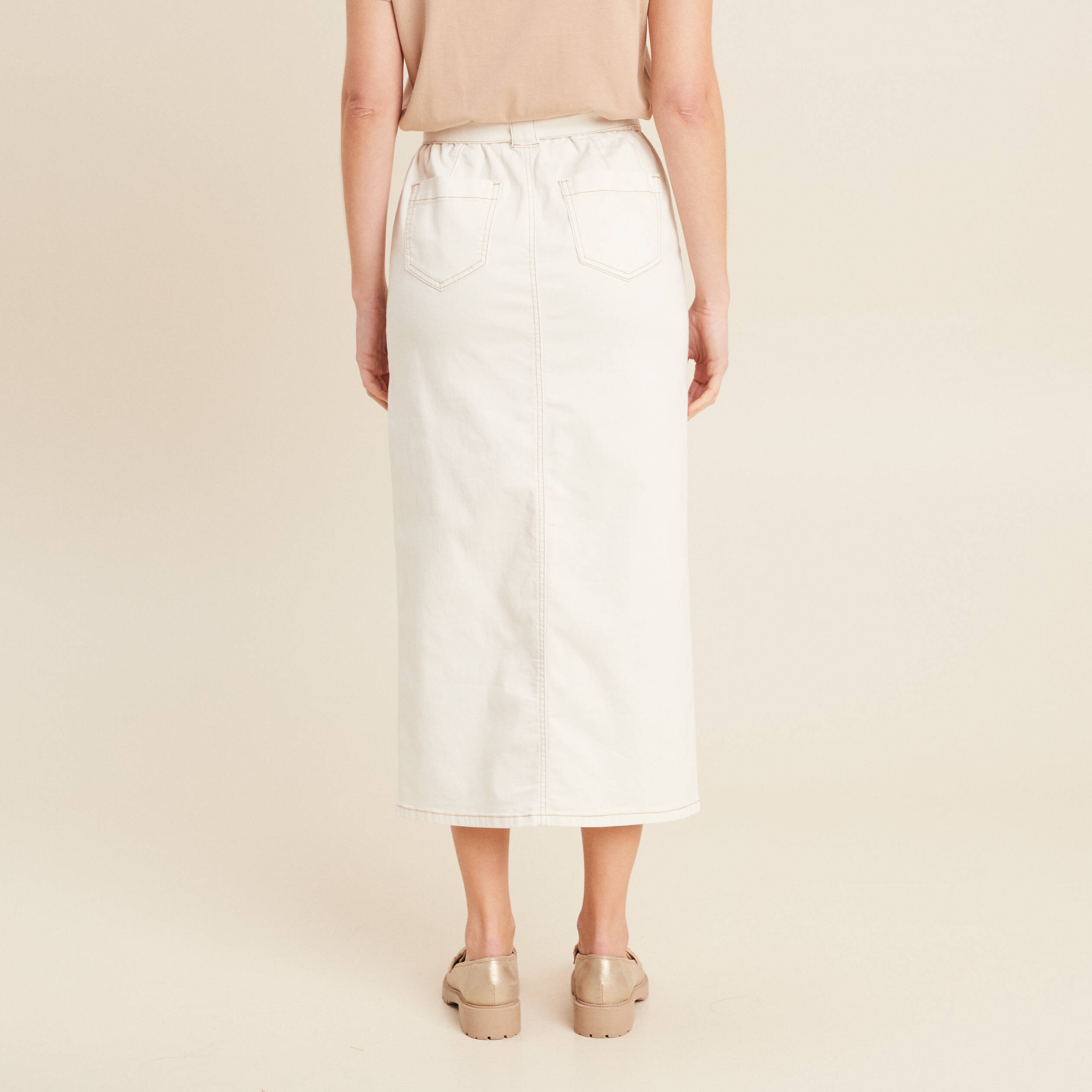jupe longue fourreau ecru femme Jupe longue fourreau ecru femme