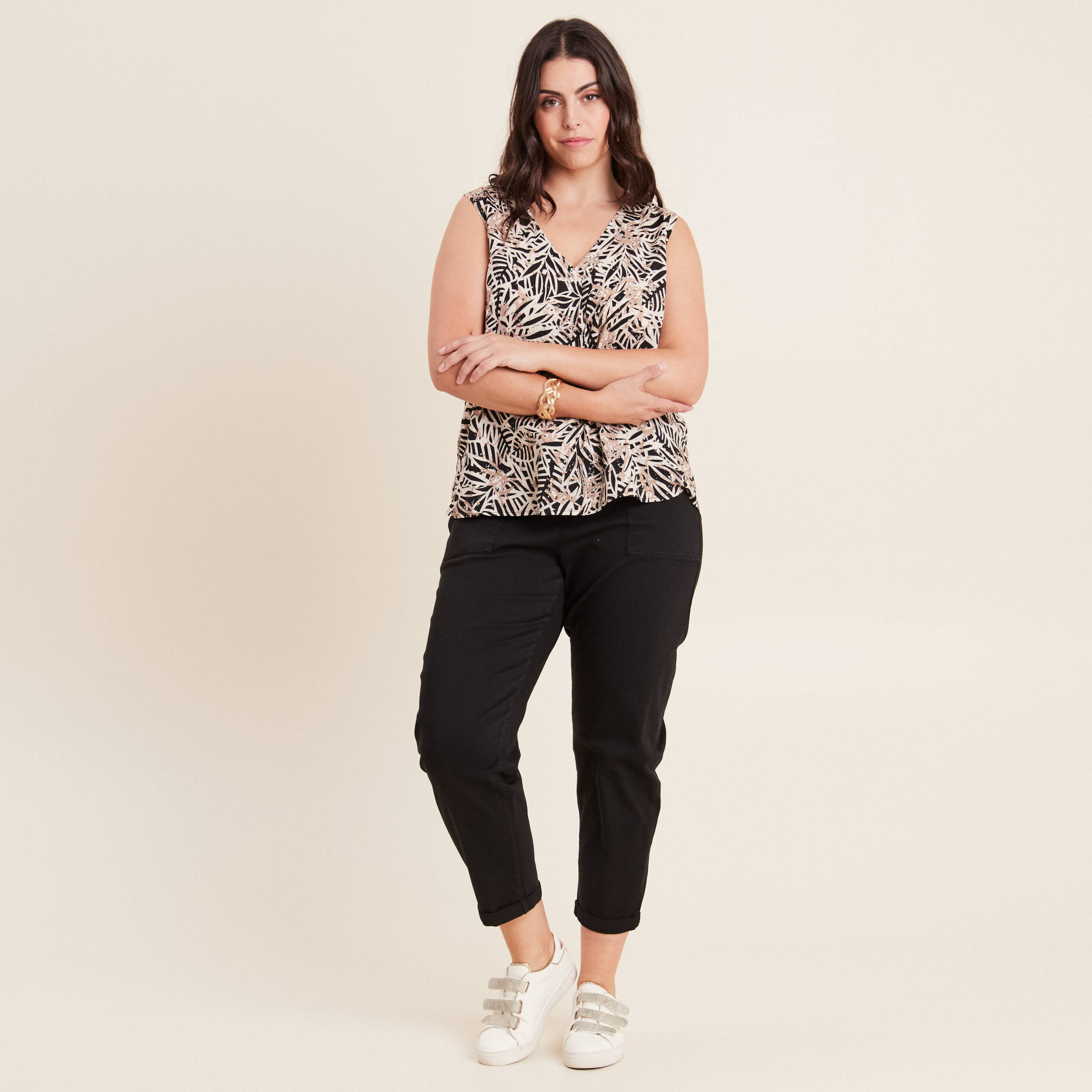 pantalon coupe droite a coulisse noir femme Pantalon coupe droite à coulisse noir femme