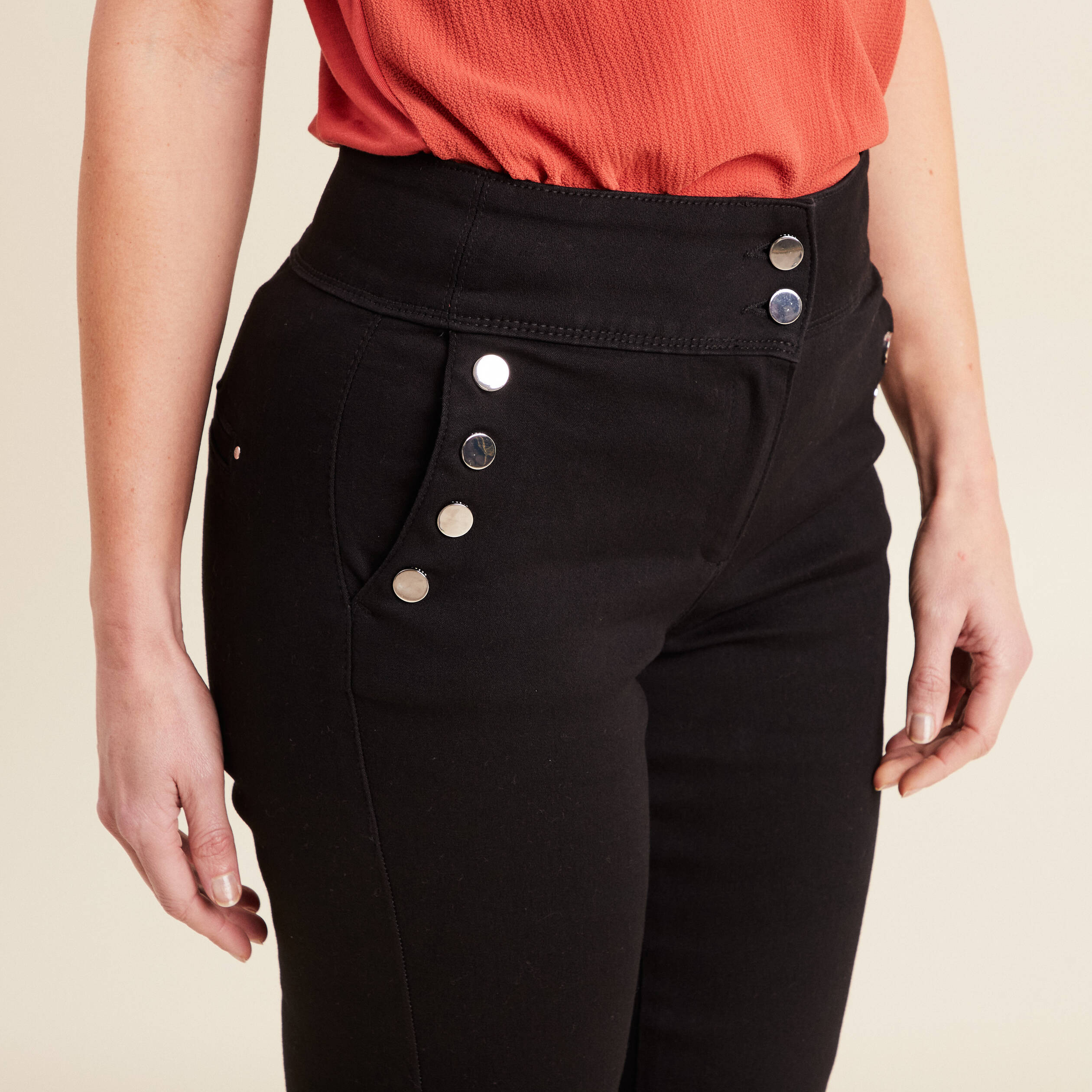 pantalon bootcut a pont noir femme Pantalon bootcut à pont noir femme
