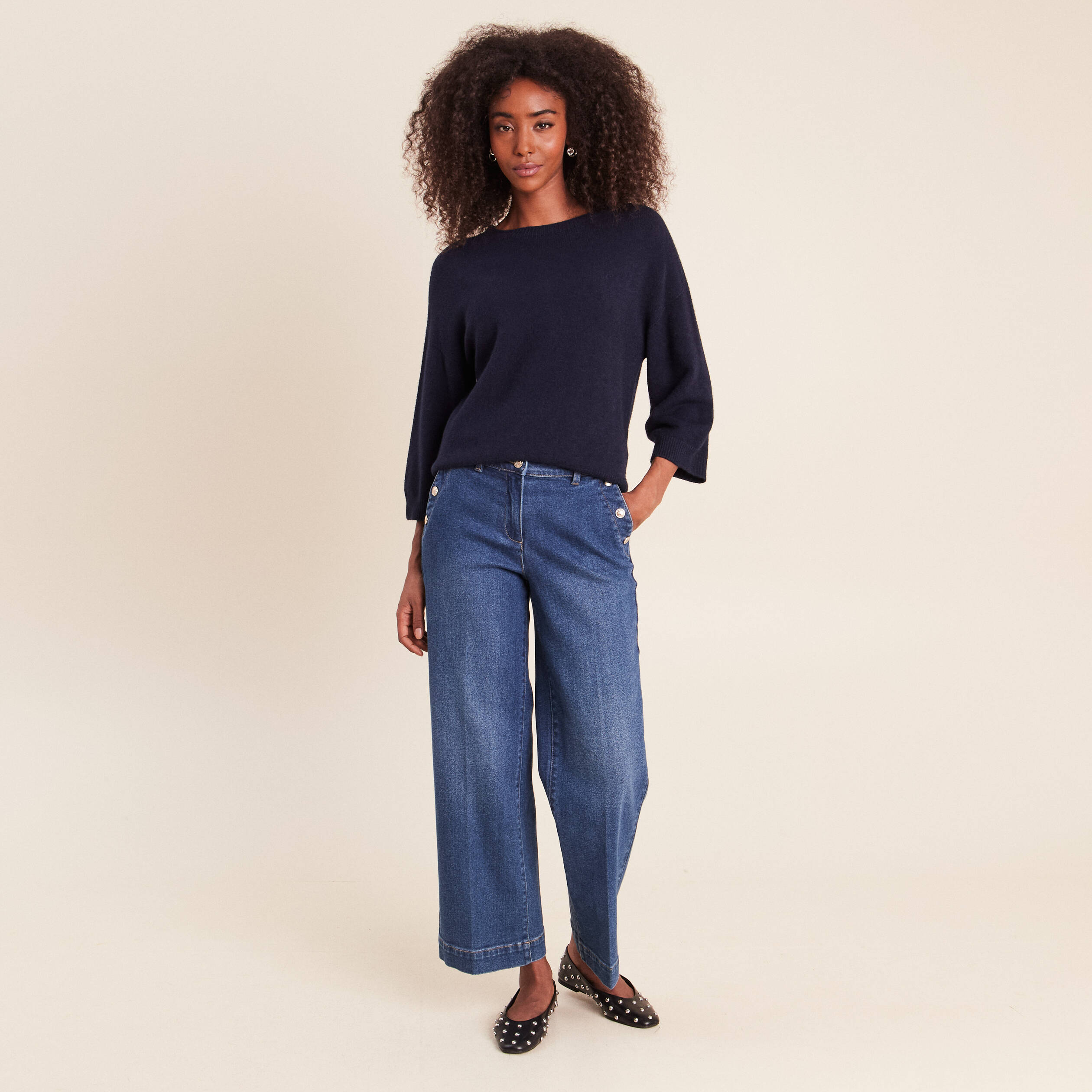 Jean denim stone femme