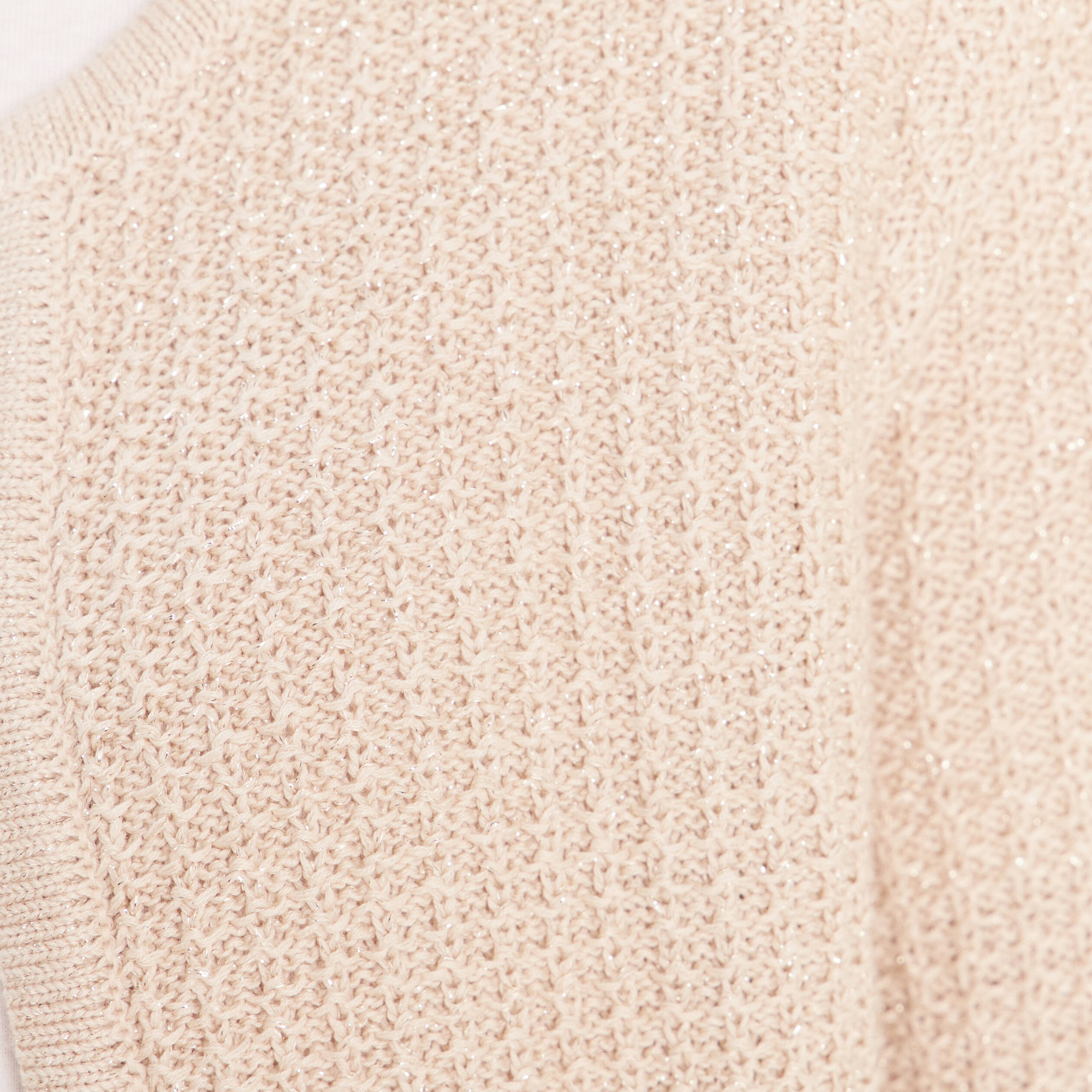 Gilet col rond couleur or femme