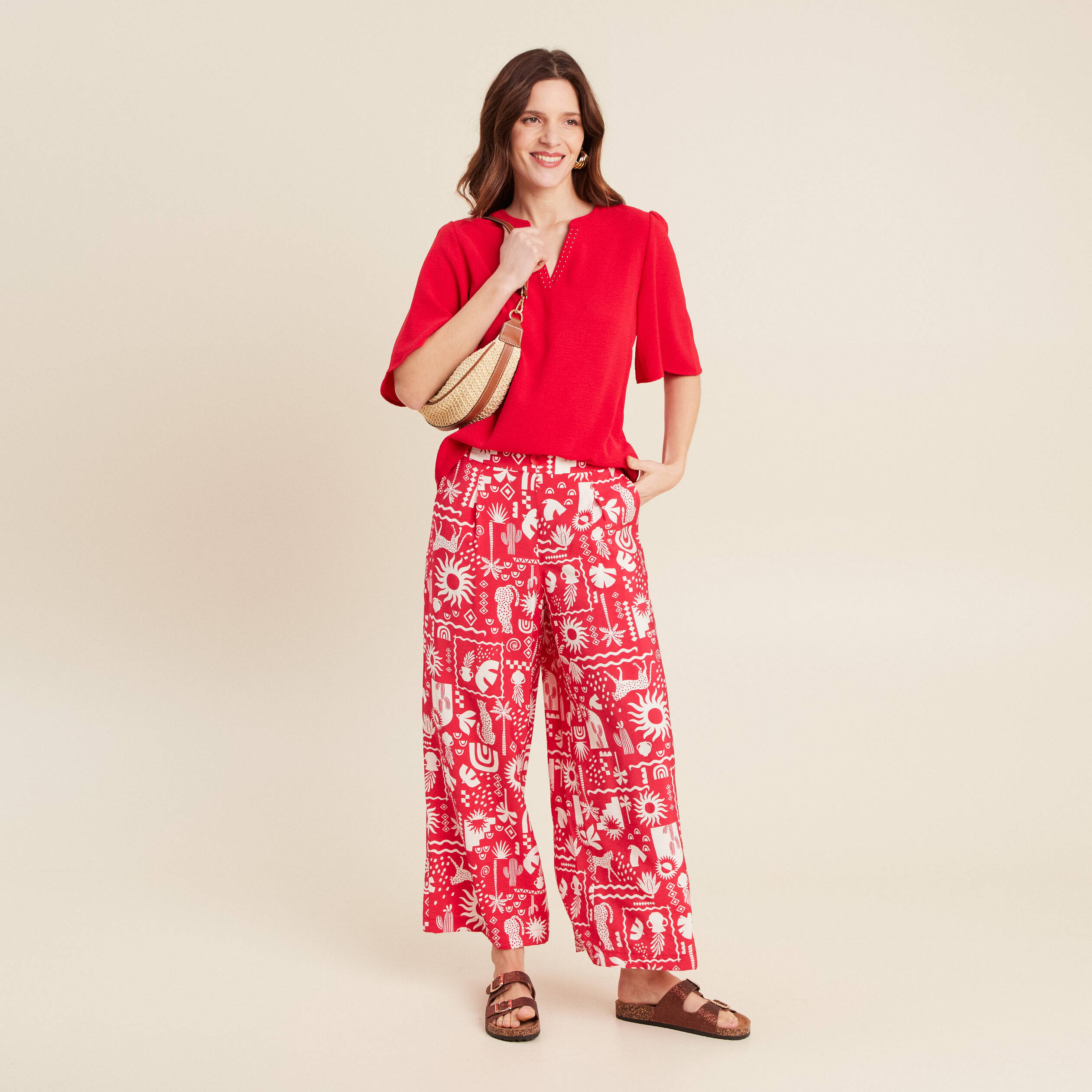 t shirt manches courtes rouge femme T-shirt manches courtes rouge femme