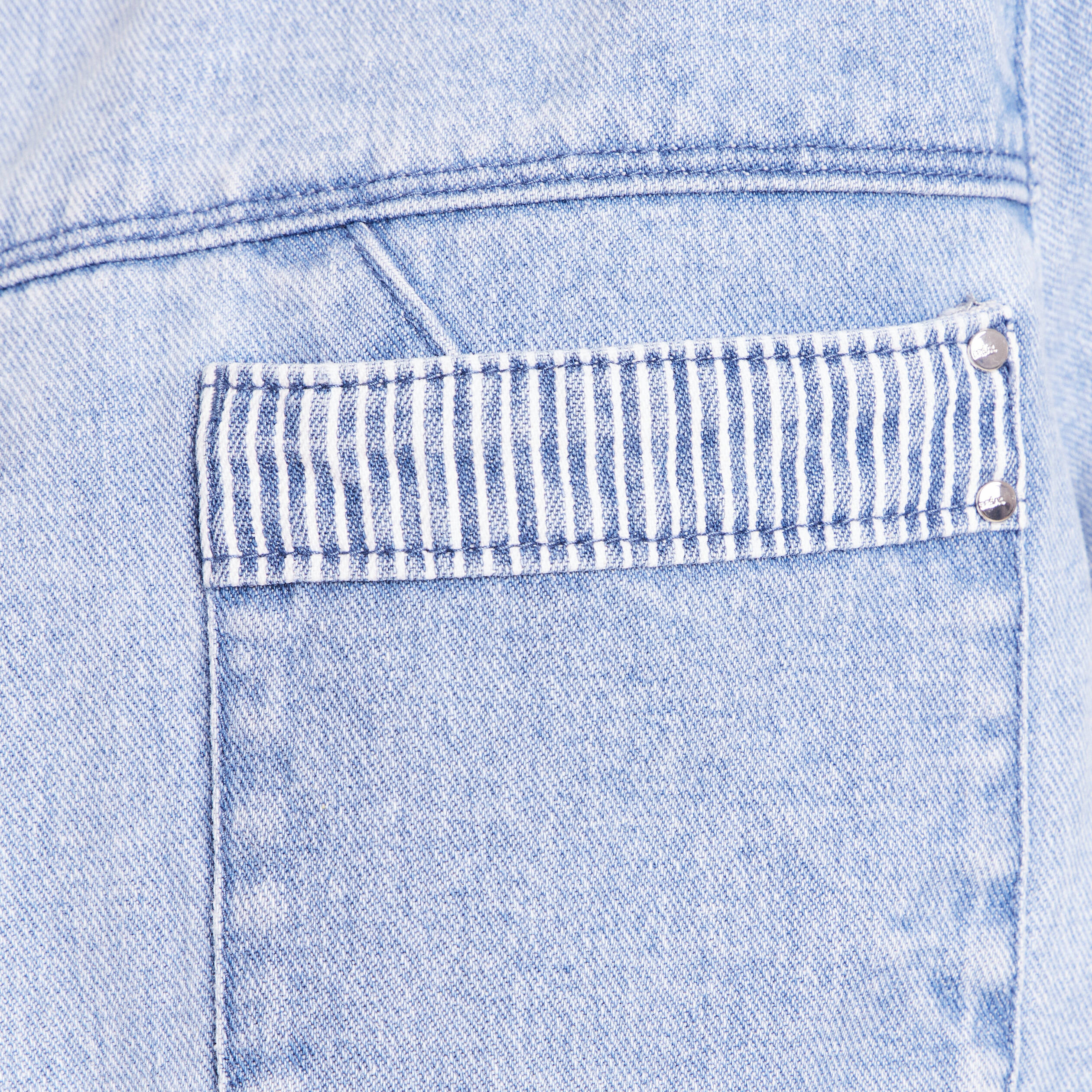 Veste manches longues en jean denim baby bleu femme