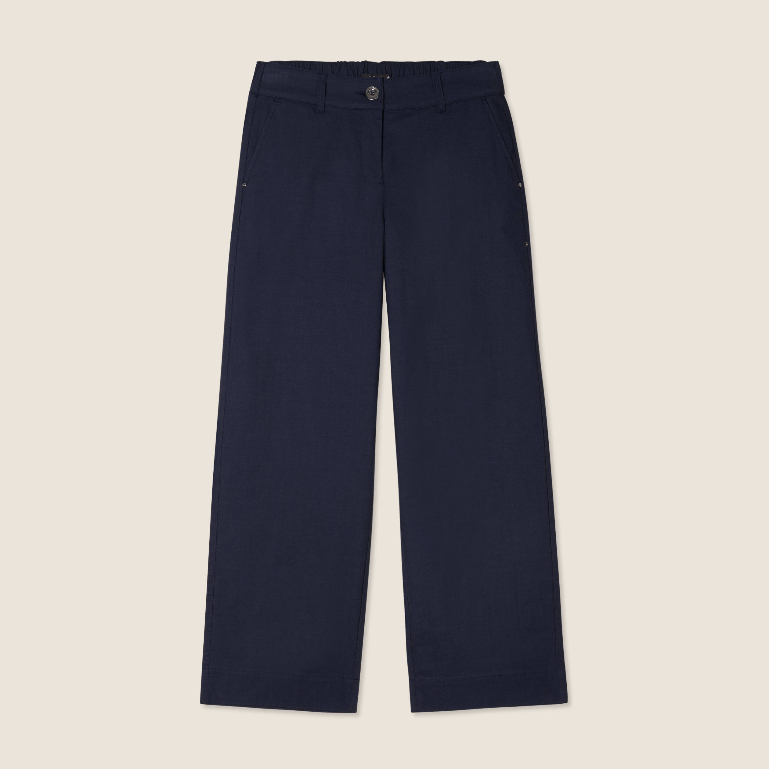 pantalon large 78eme bleu fonce femme Pantalon large 7/8ème bleu foncé femme