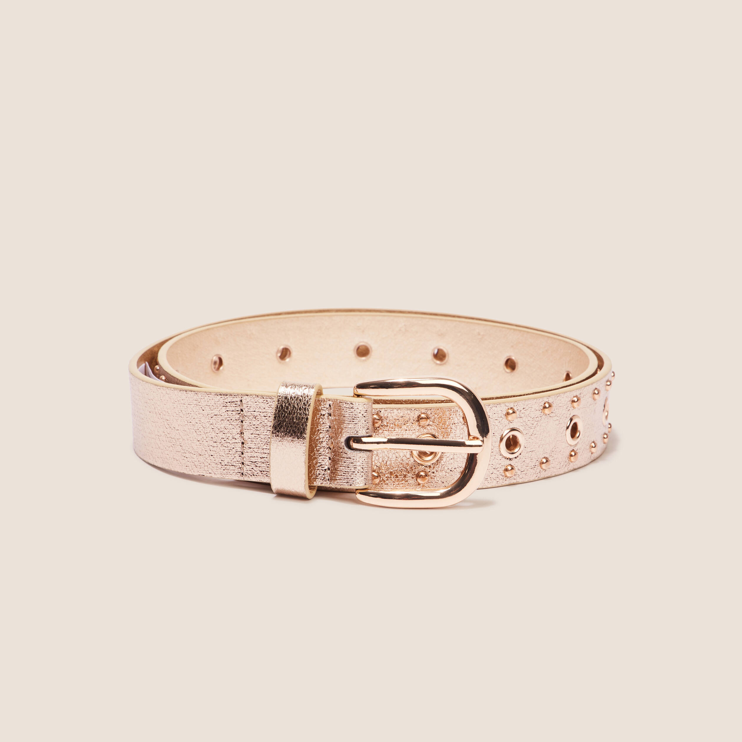 ceinture metallisee oeillets couleur or femme Ceinture métallisée oeillets couleur or femme