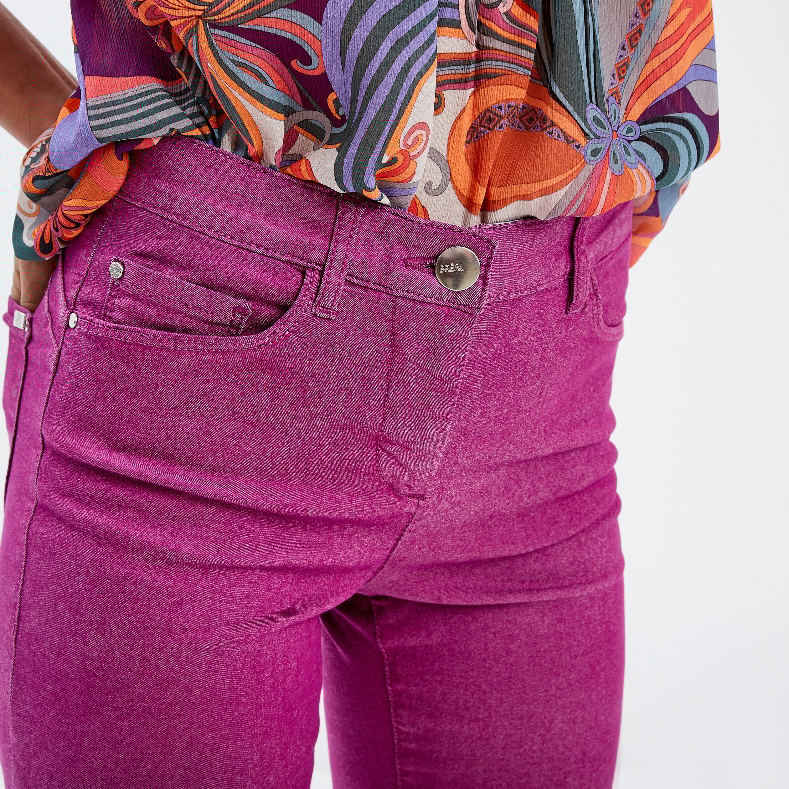 pantalon magique ajuste taille standard violet clair femme Pantalon magique ajusté taille standard violet clair femme