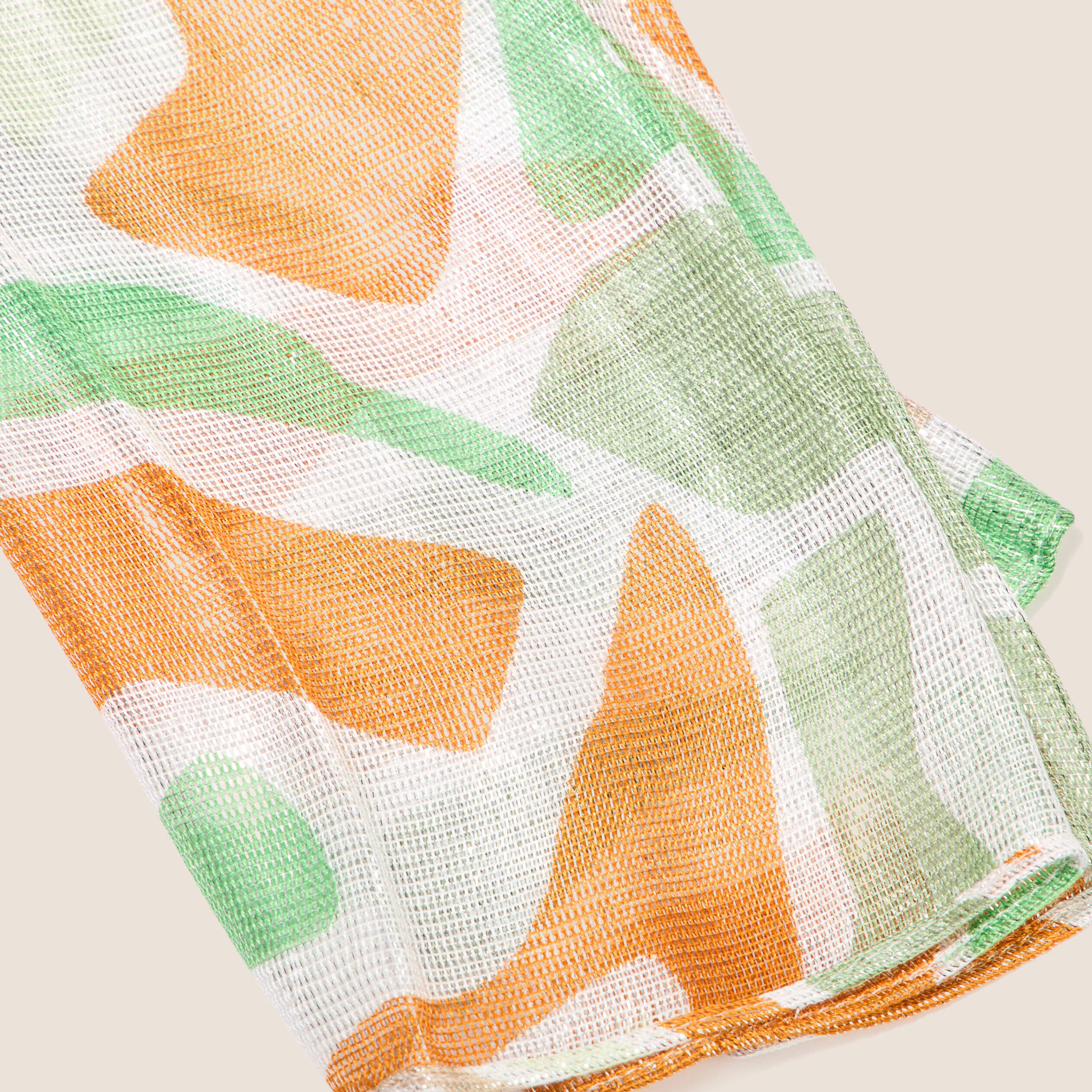 foulard fils metallises vert femme Foulard fils métallisés vert femme