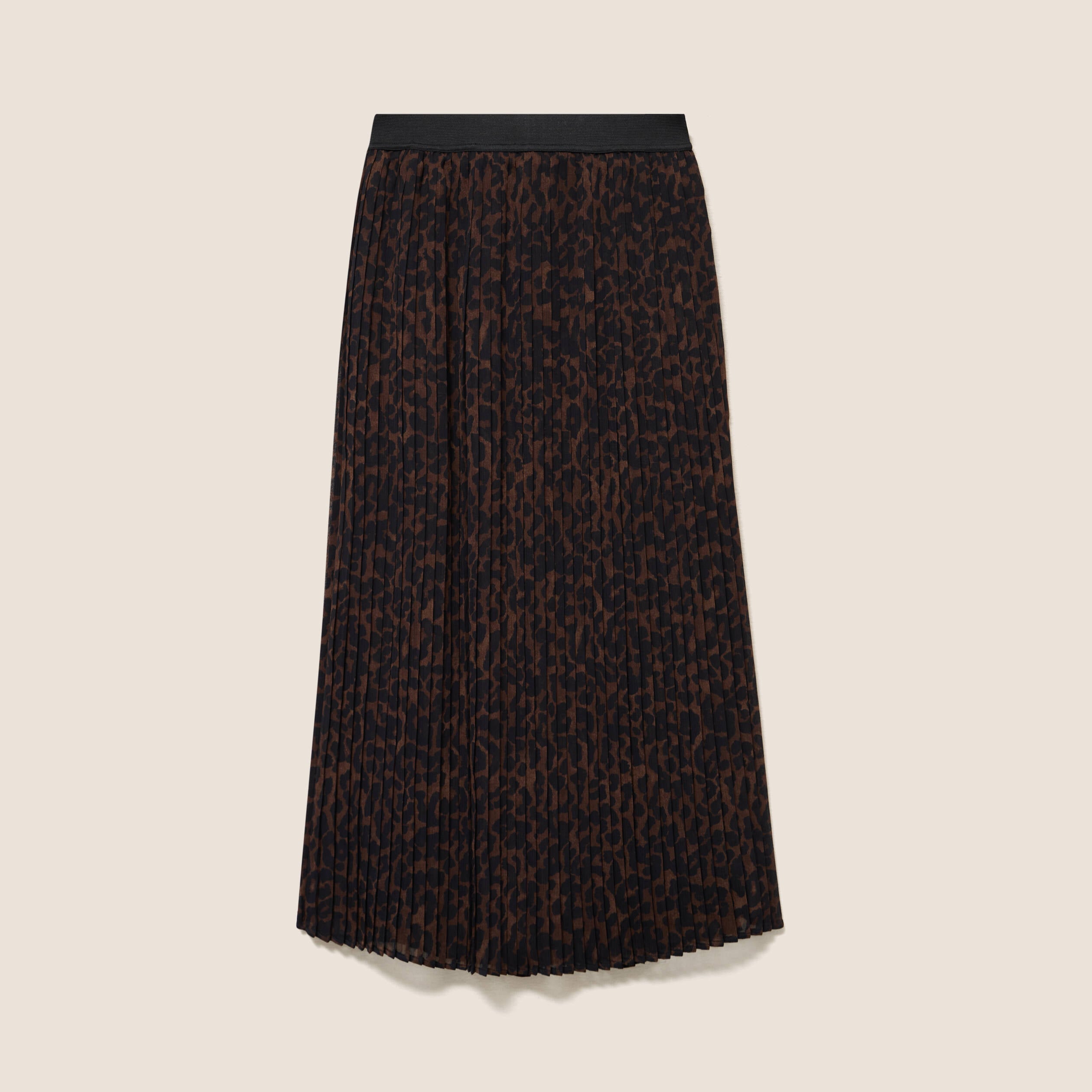 Jupe doubl&eacute;e marron femme