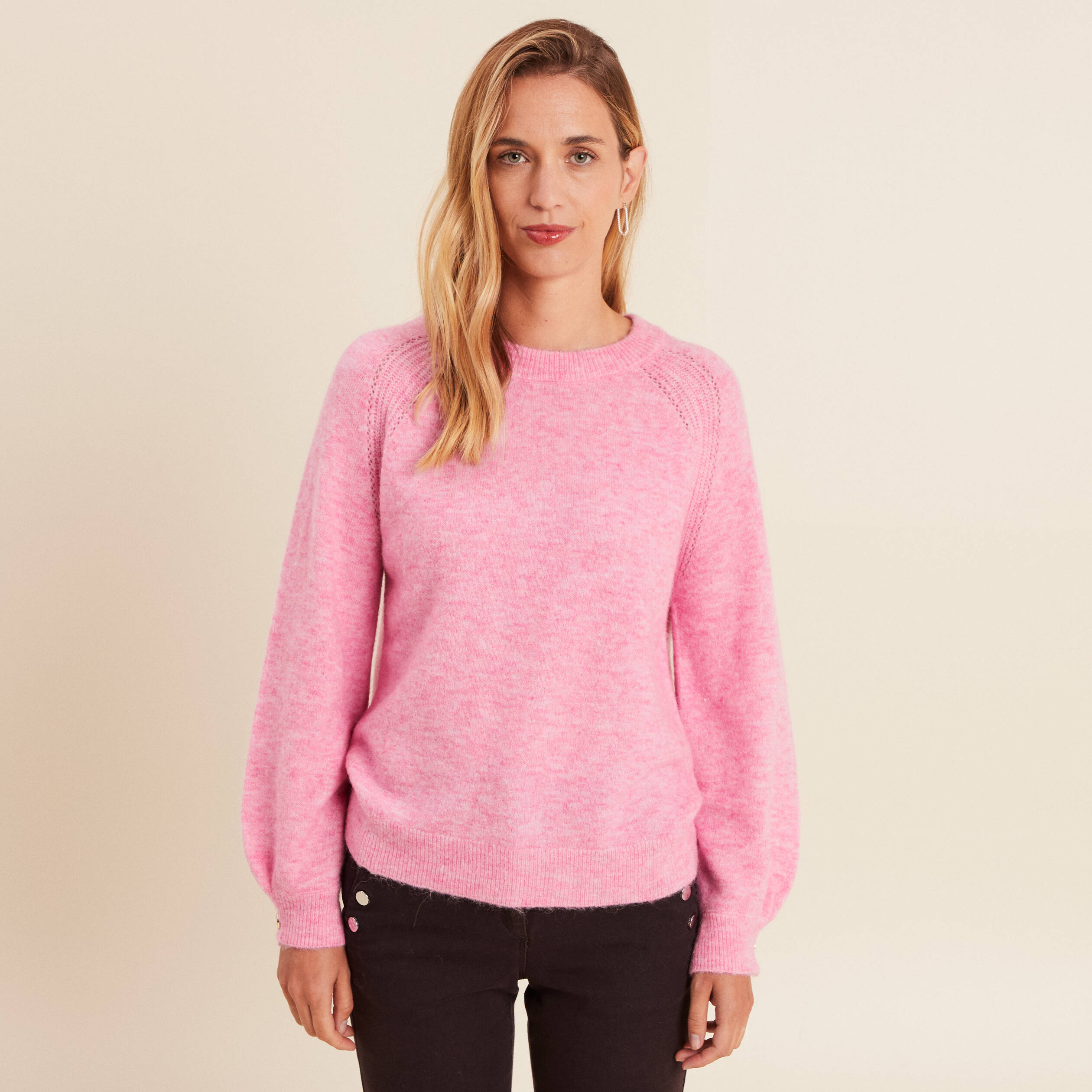 Pull Femme Crew Clothing – Coton Rose – Taille 18 – Manches Longues – Bon état