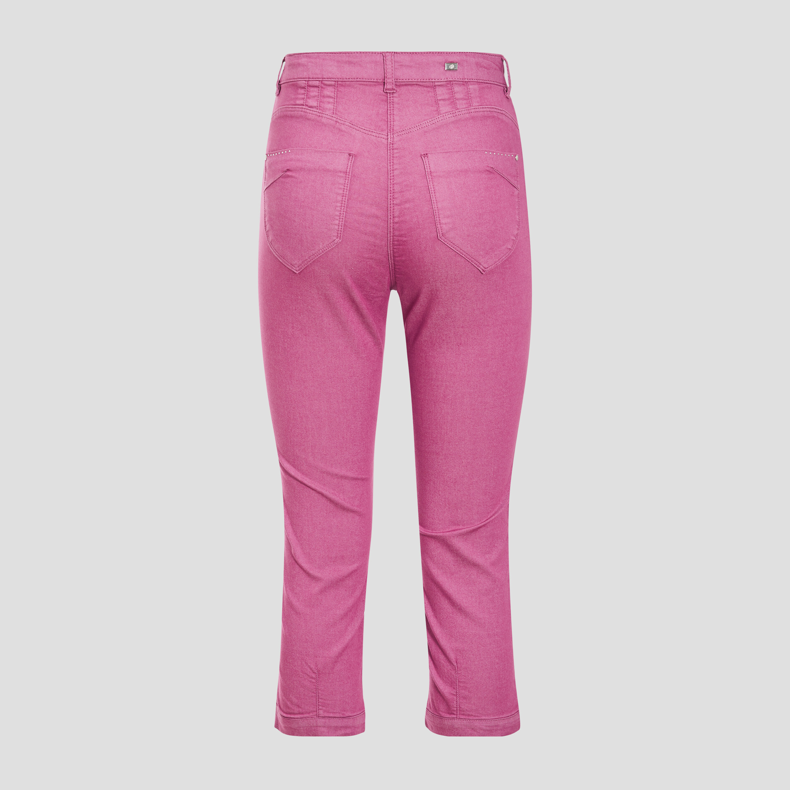 Pantacourt droit taille haute violet femme