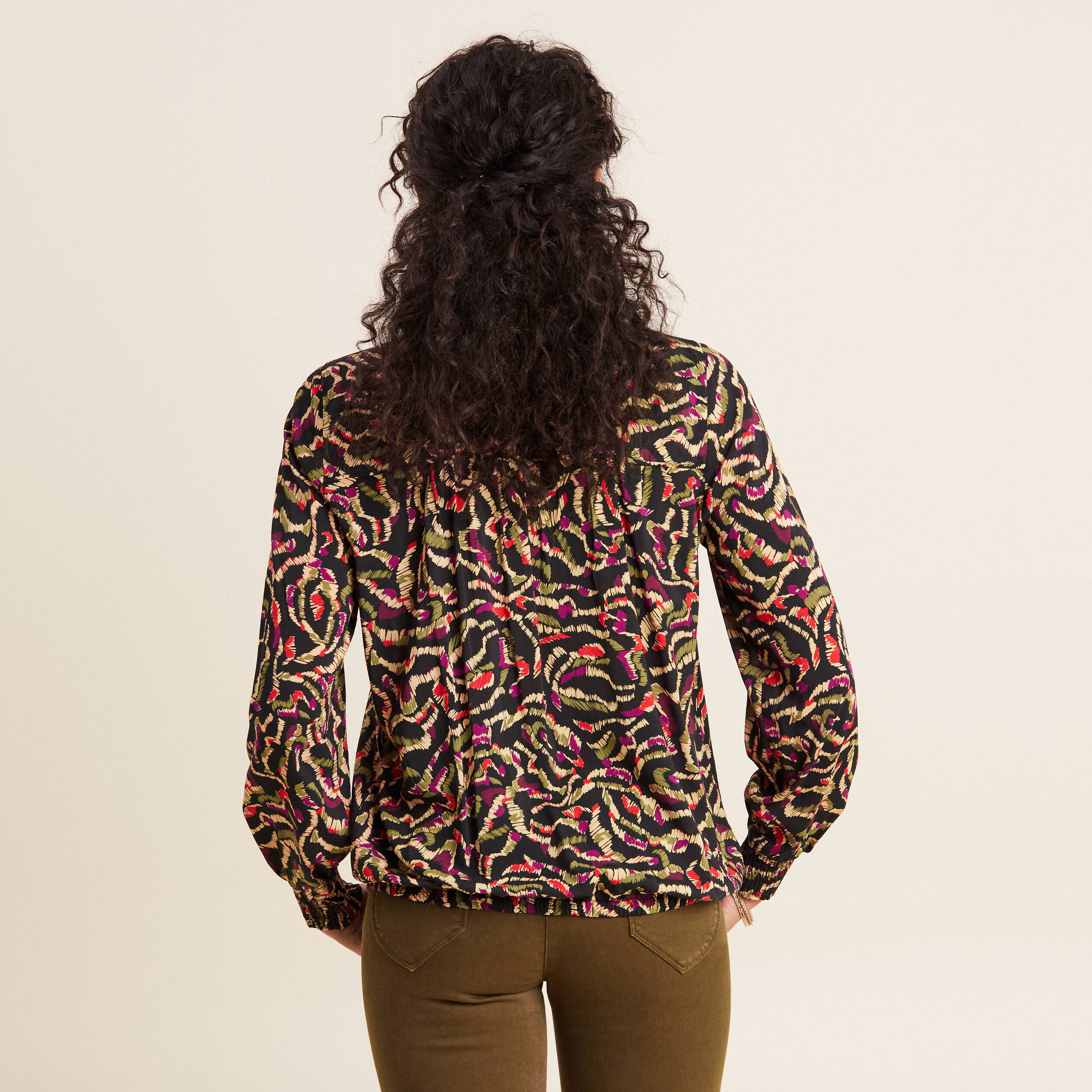 blouse manches longues vert kaki femme Blouse manches longues vert kaki femme