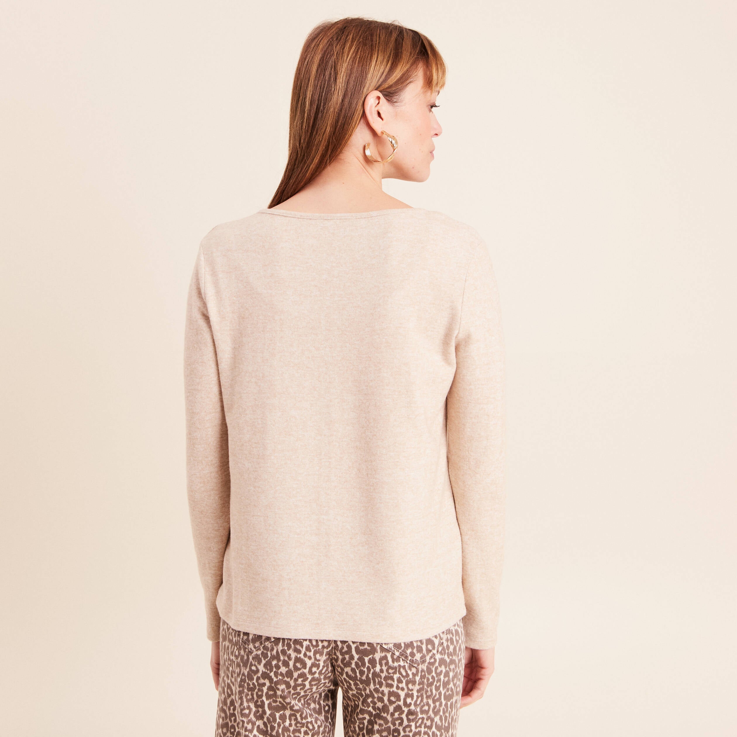Ensemble doudou manches longues creme femme