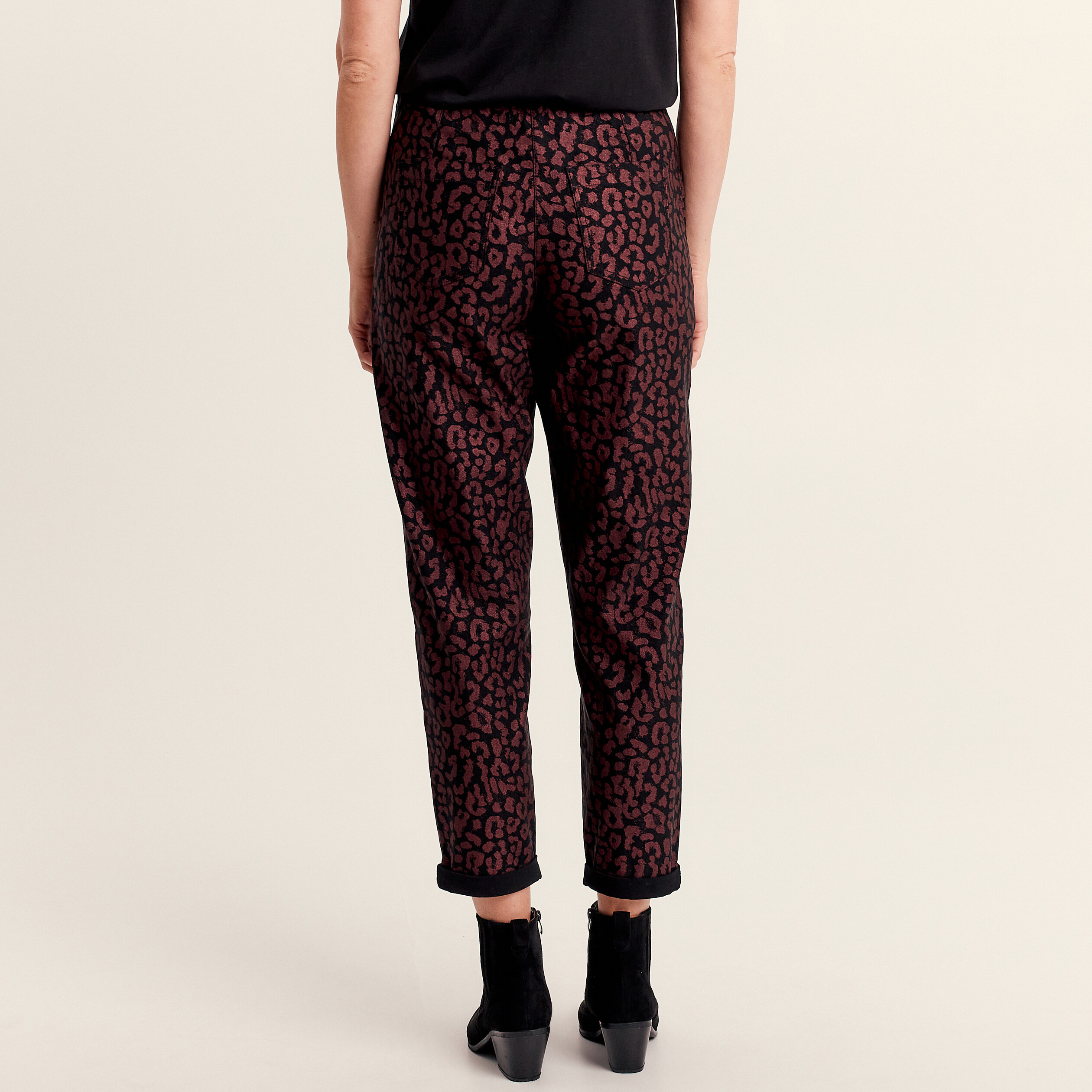 Pantalon décontracté prune femme