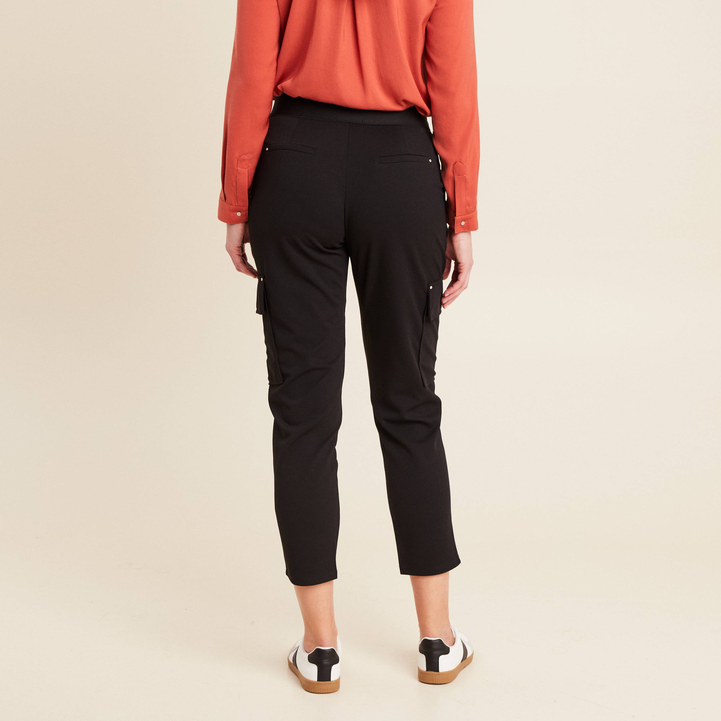 pantalon cargo flou noir femme Pantalon cargo flou noir femme