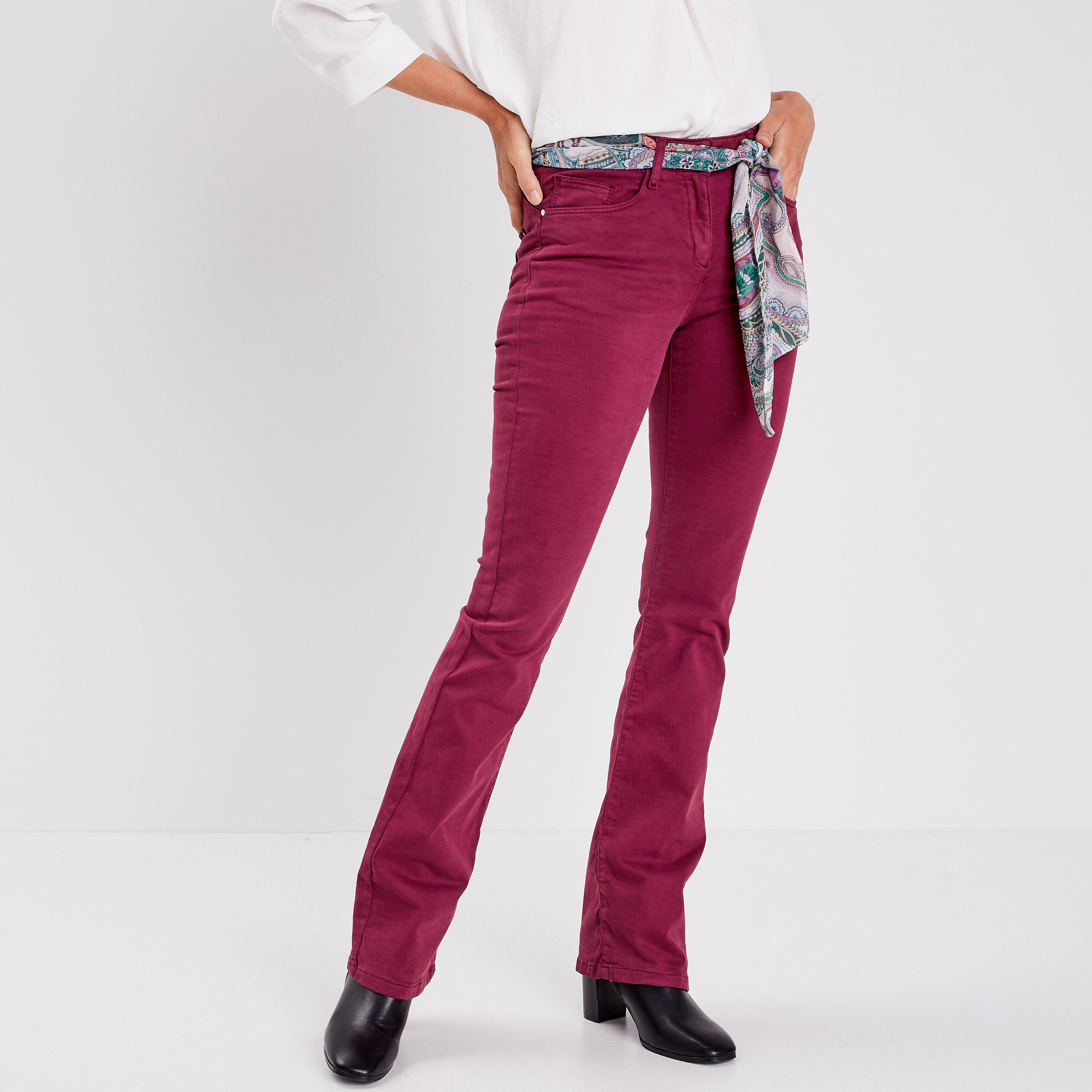 Pantalon homme coton couleur bordeaux -Brice Taille : 36 - porté deux fois