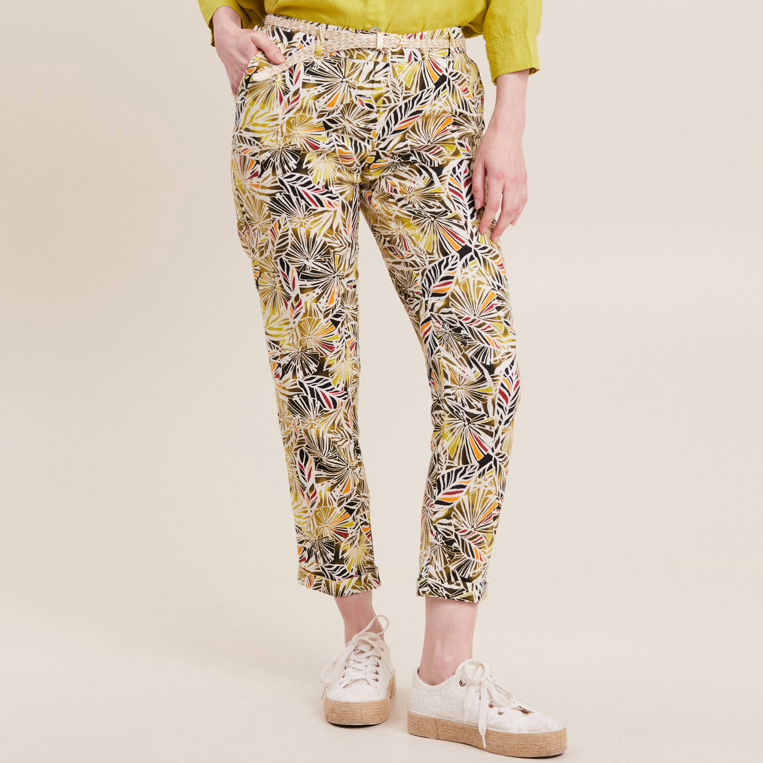 pantalon a ceinture vert femme Pantalon à ceinture vert femme