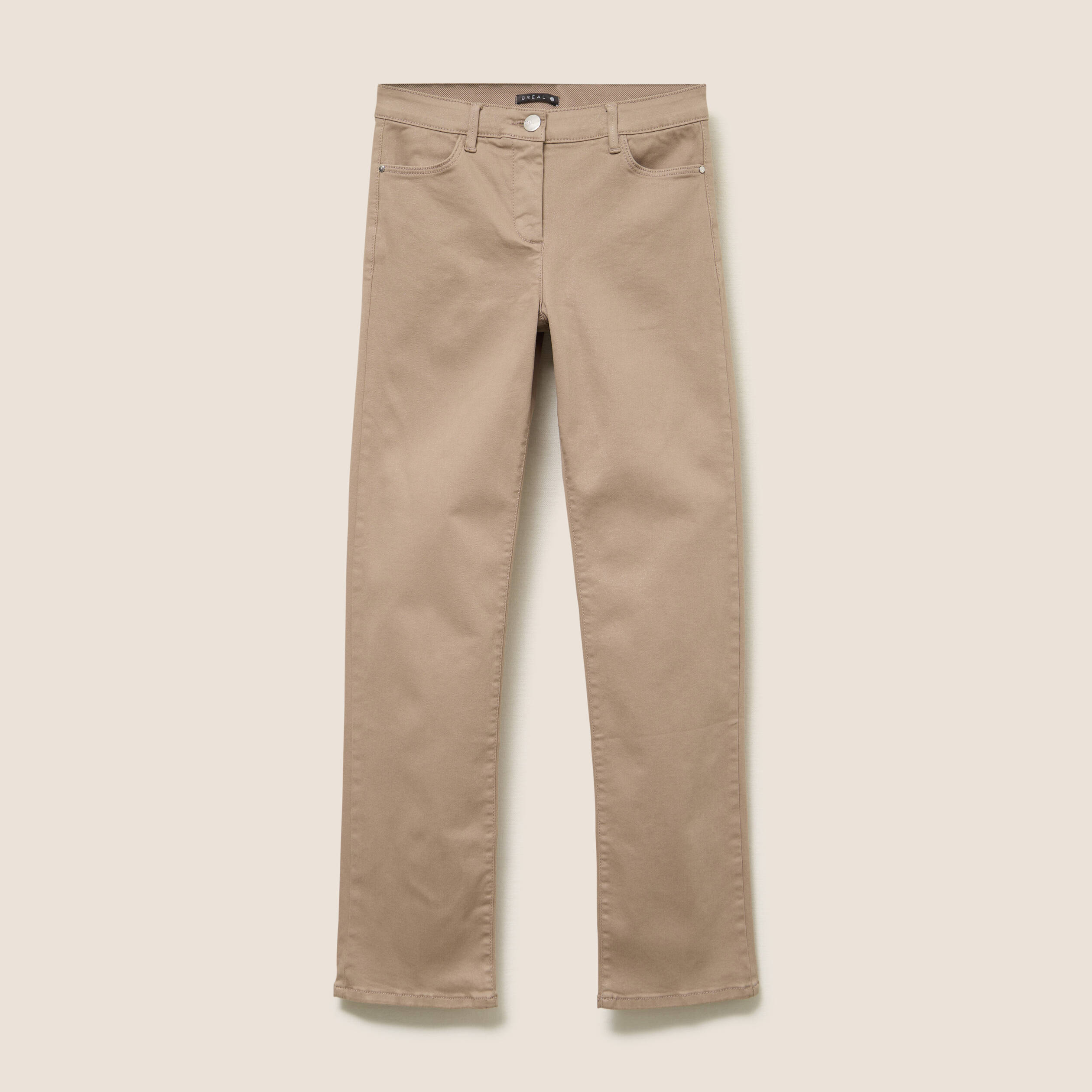 Pantalon magique L'Unique effet brillant taupe femme