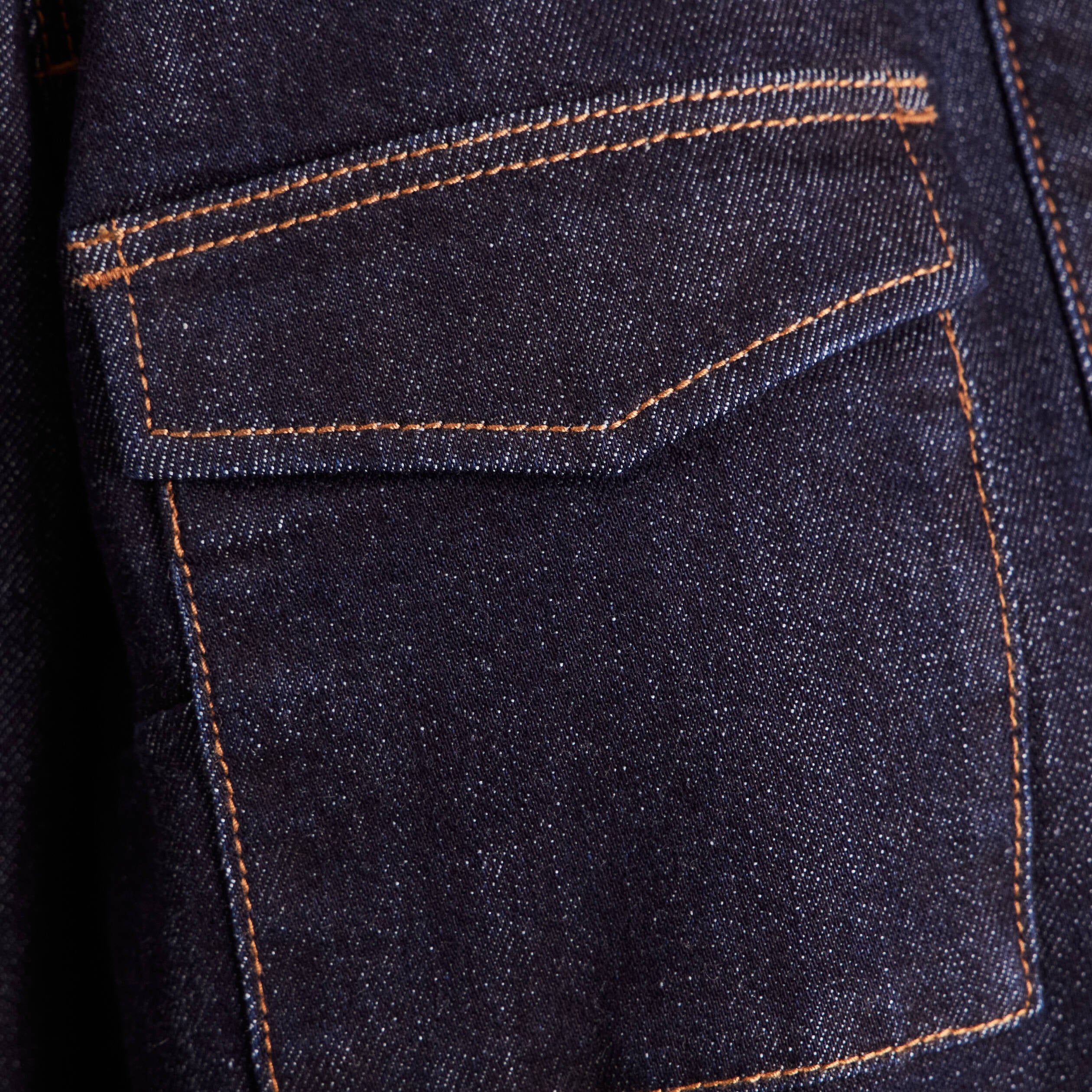 Veste droite &agrave; manches longues denim brut femme