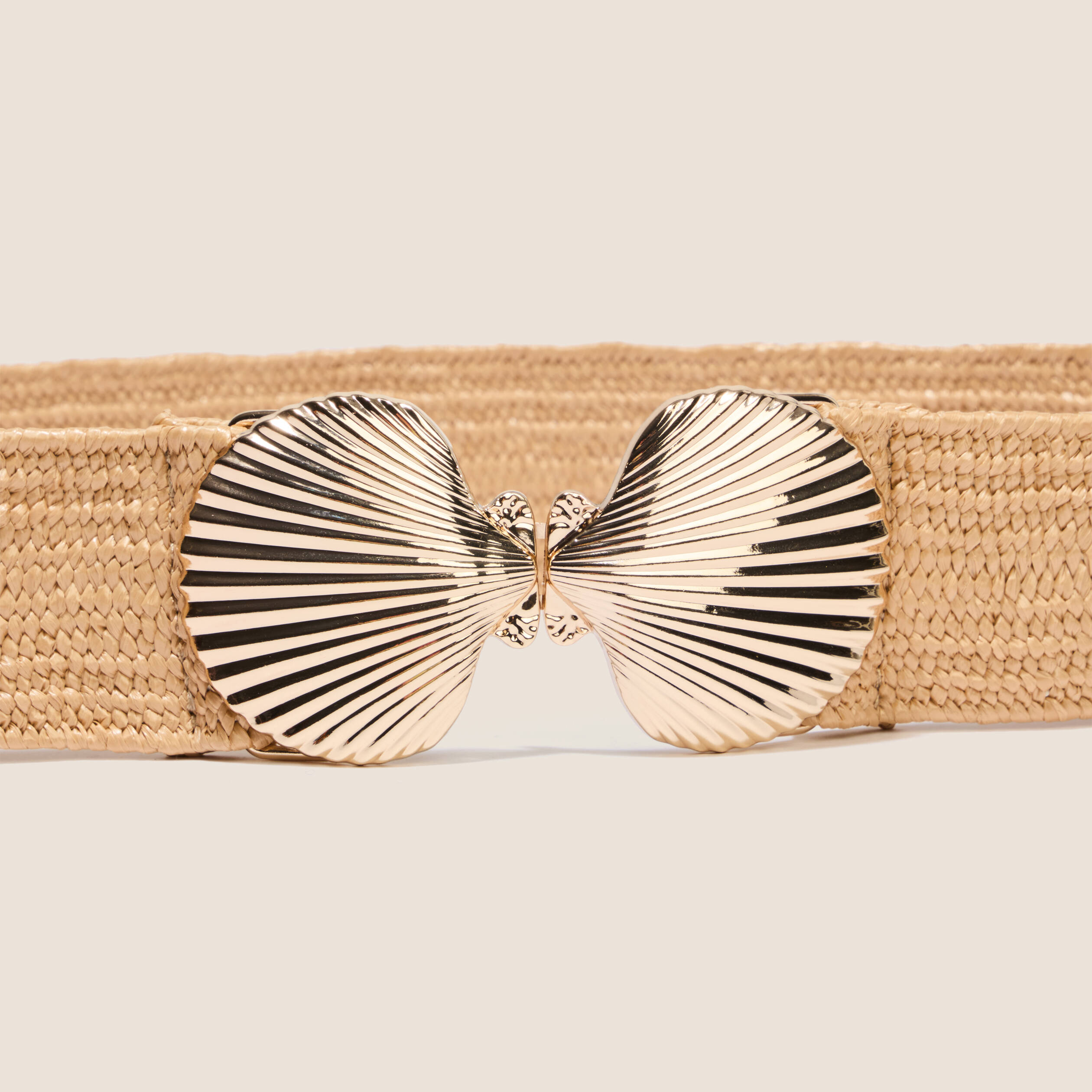 Ceinture boucle coquillage sable femme