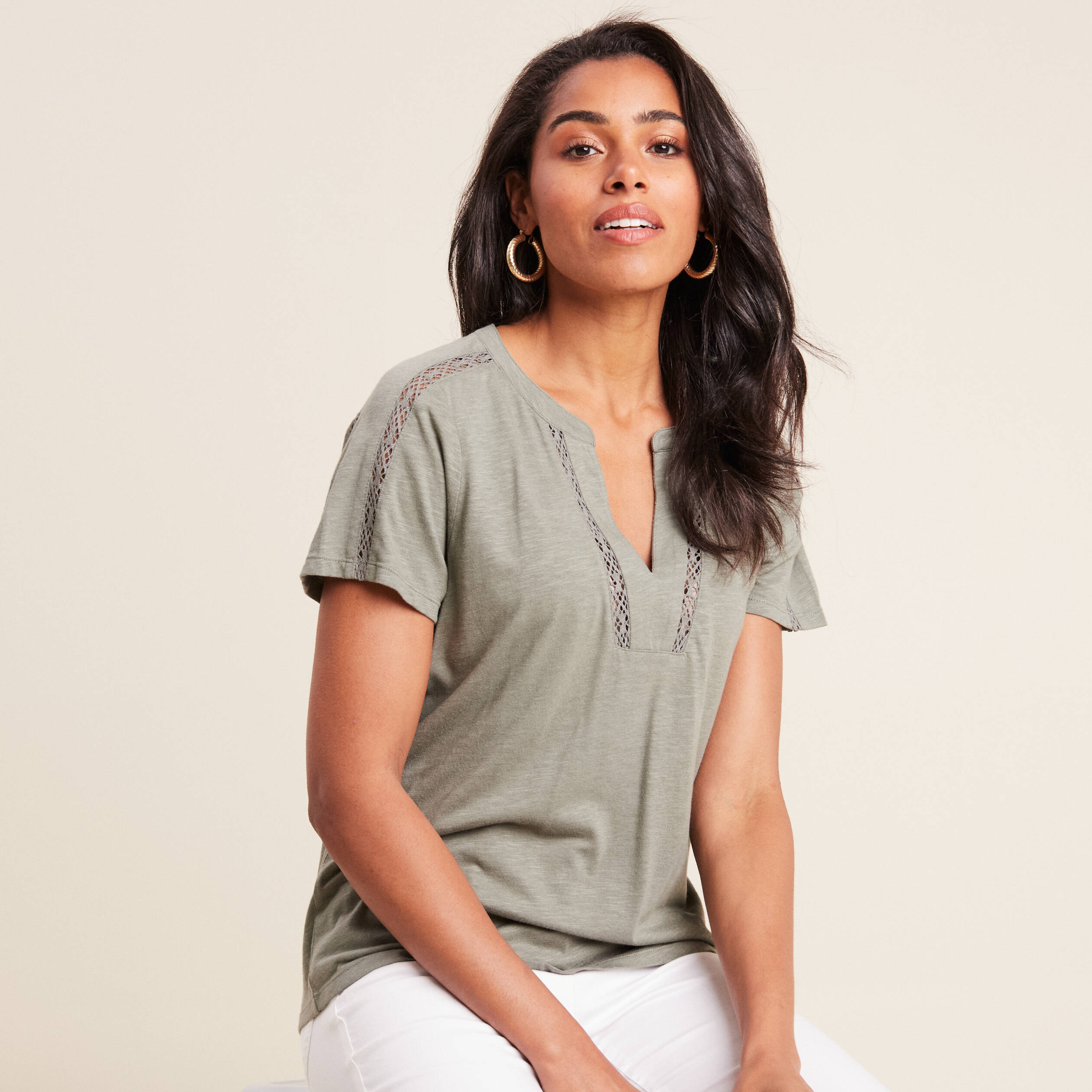 t shirt manches courtes vert clair femme T-shirt manches courtes vert clair femme