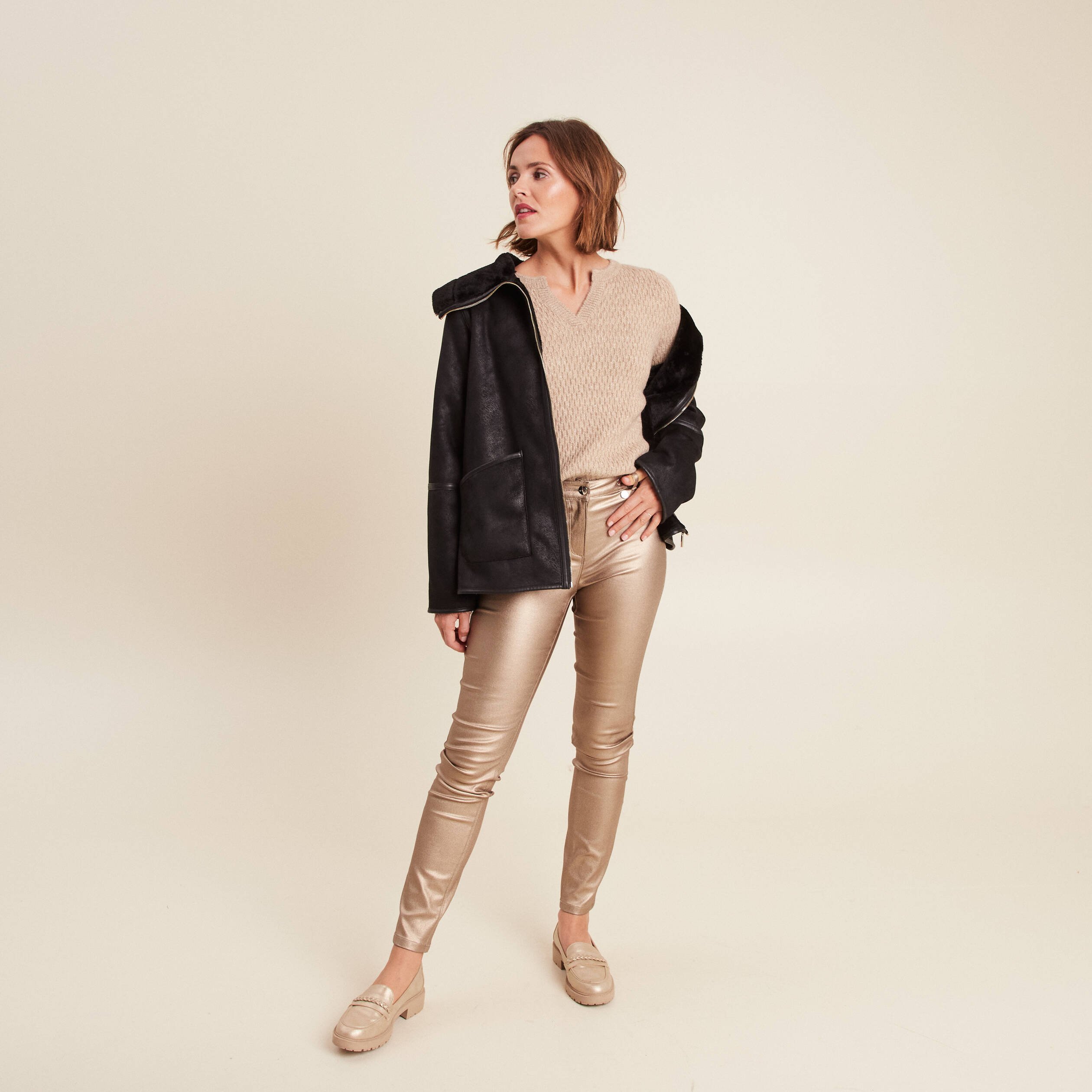 pull manches longues beige femme Pull manches longues beige femme