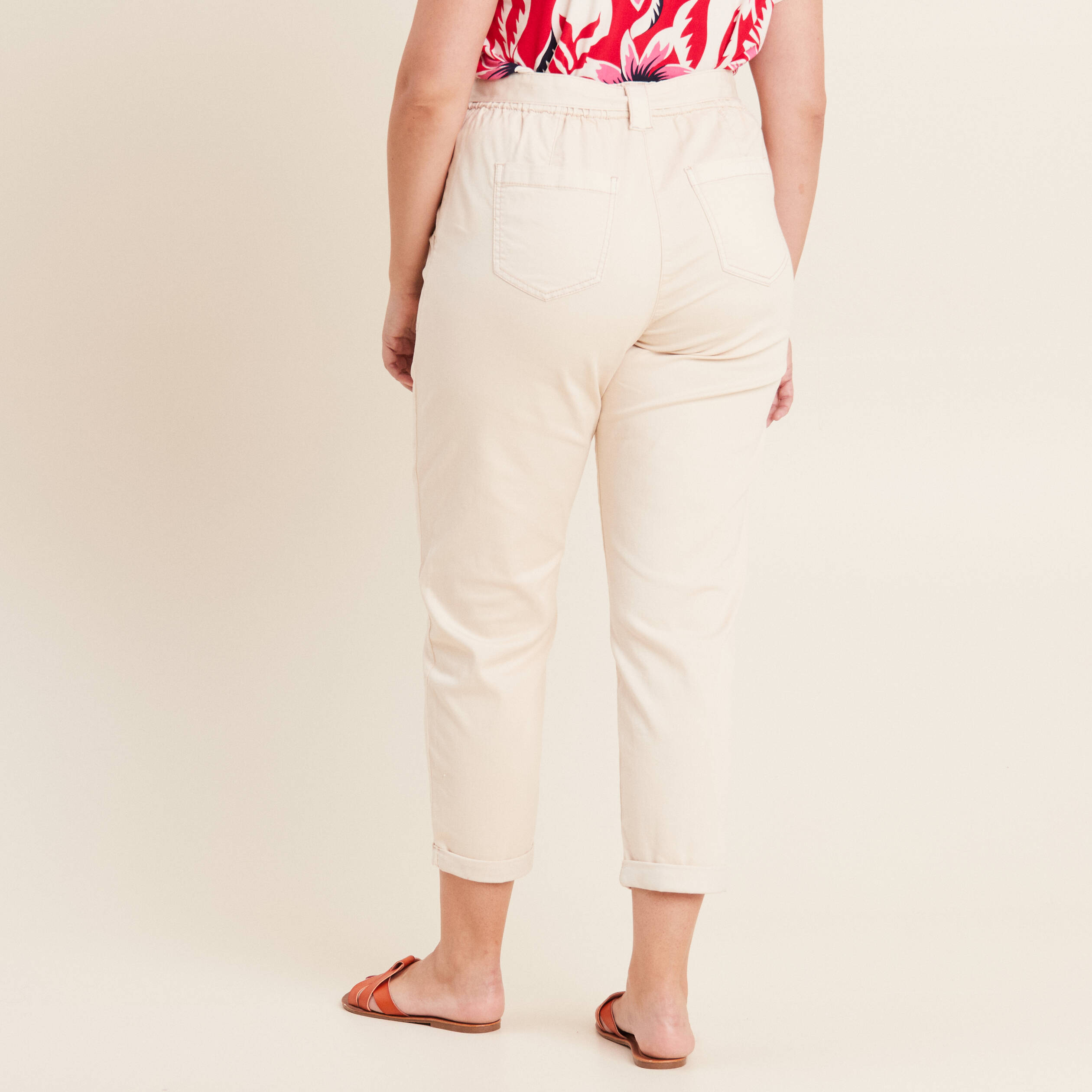 pantalon large 78eme ivoire femme Pantalon large 7/8ème ivoire femme