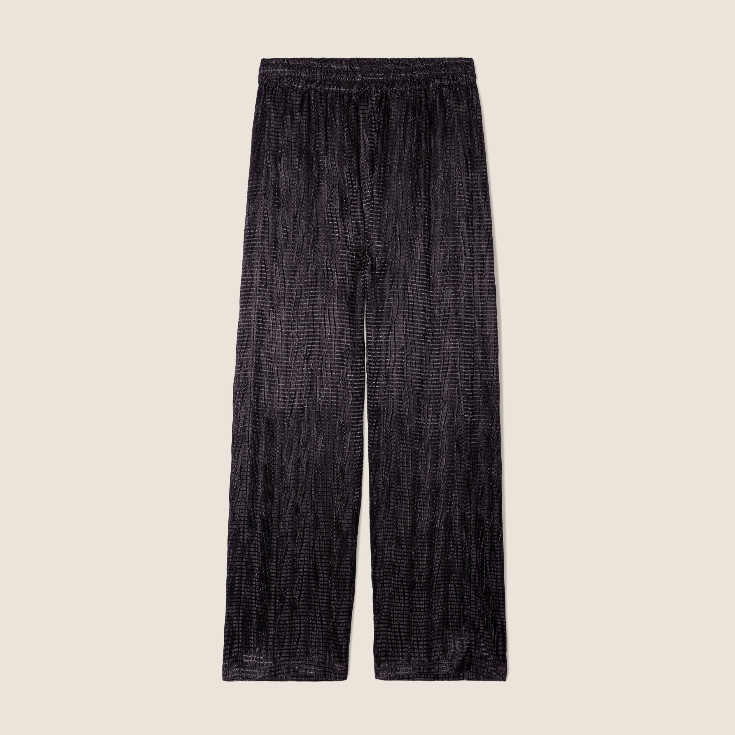 Pantalon large flou noir femme
