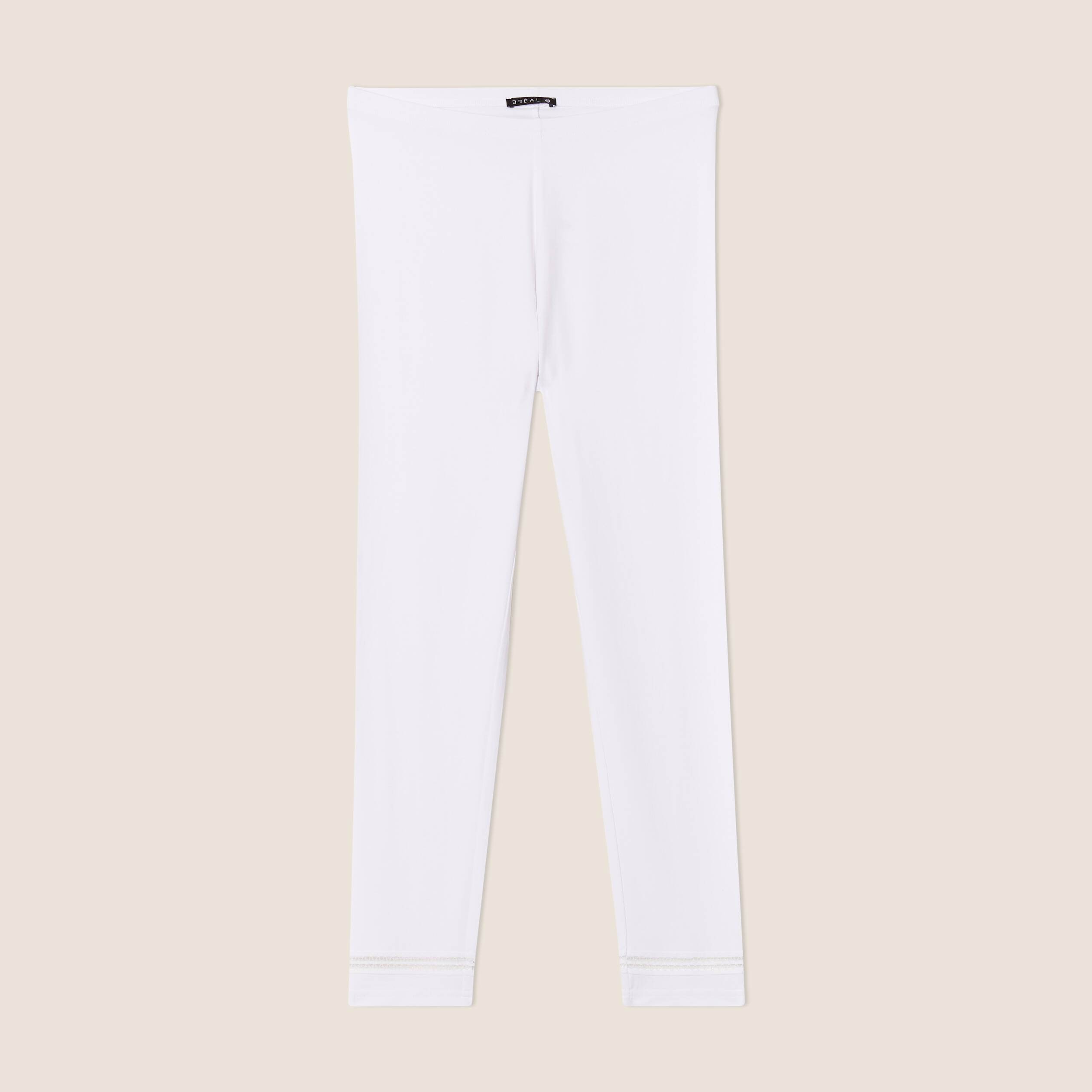 Pantalon legging 7/8&egrave;me blanc femme