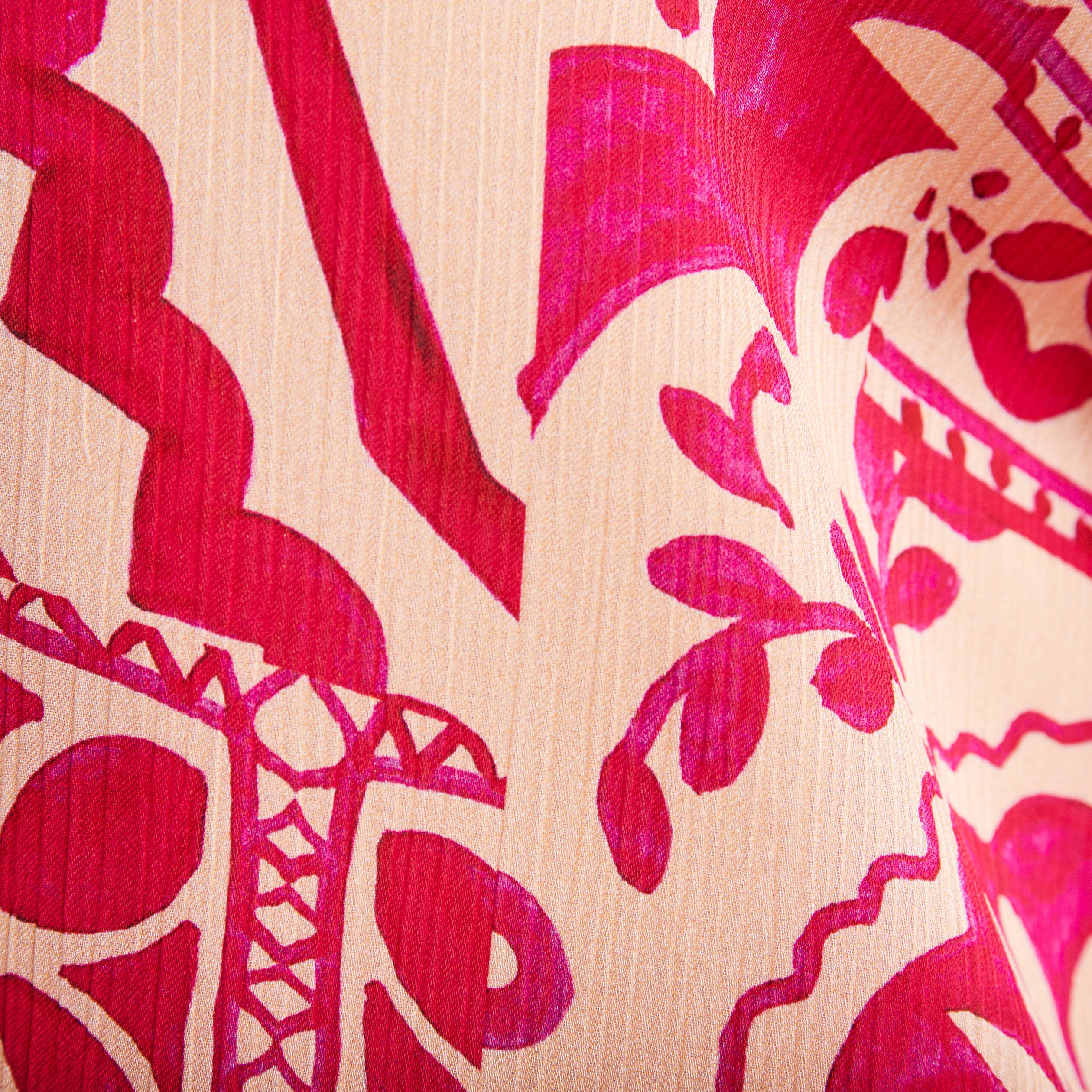 kimono imprime rose fushia femme Kimono imprimé rose fushia femme