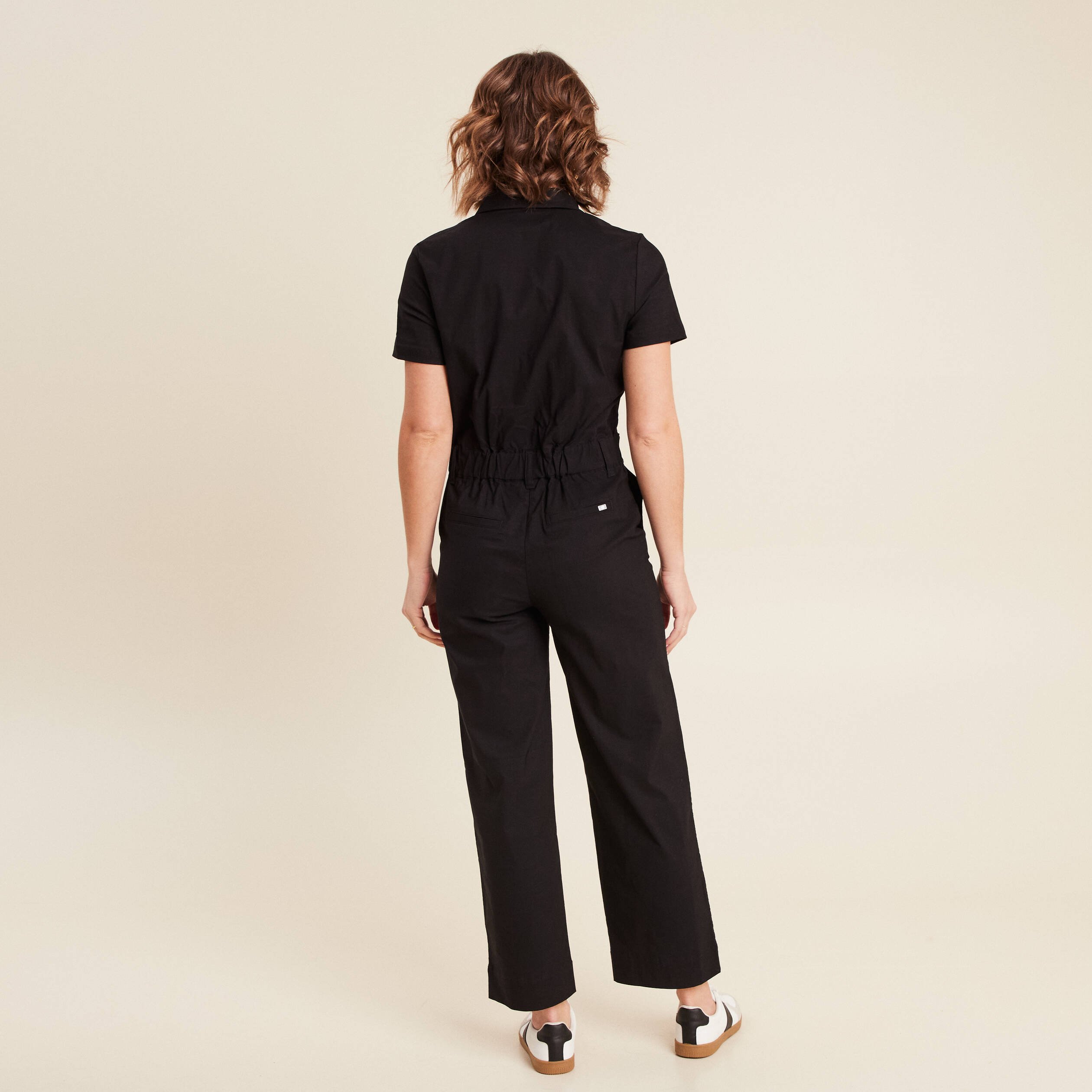combinaison pantalon boutonnee noir femme Combinaison pantalon boutonnée noir femme