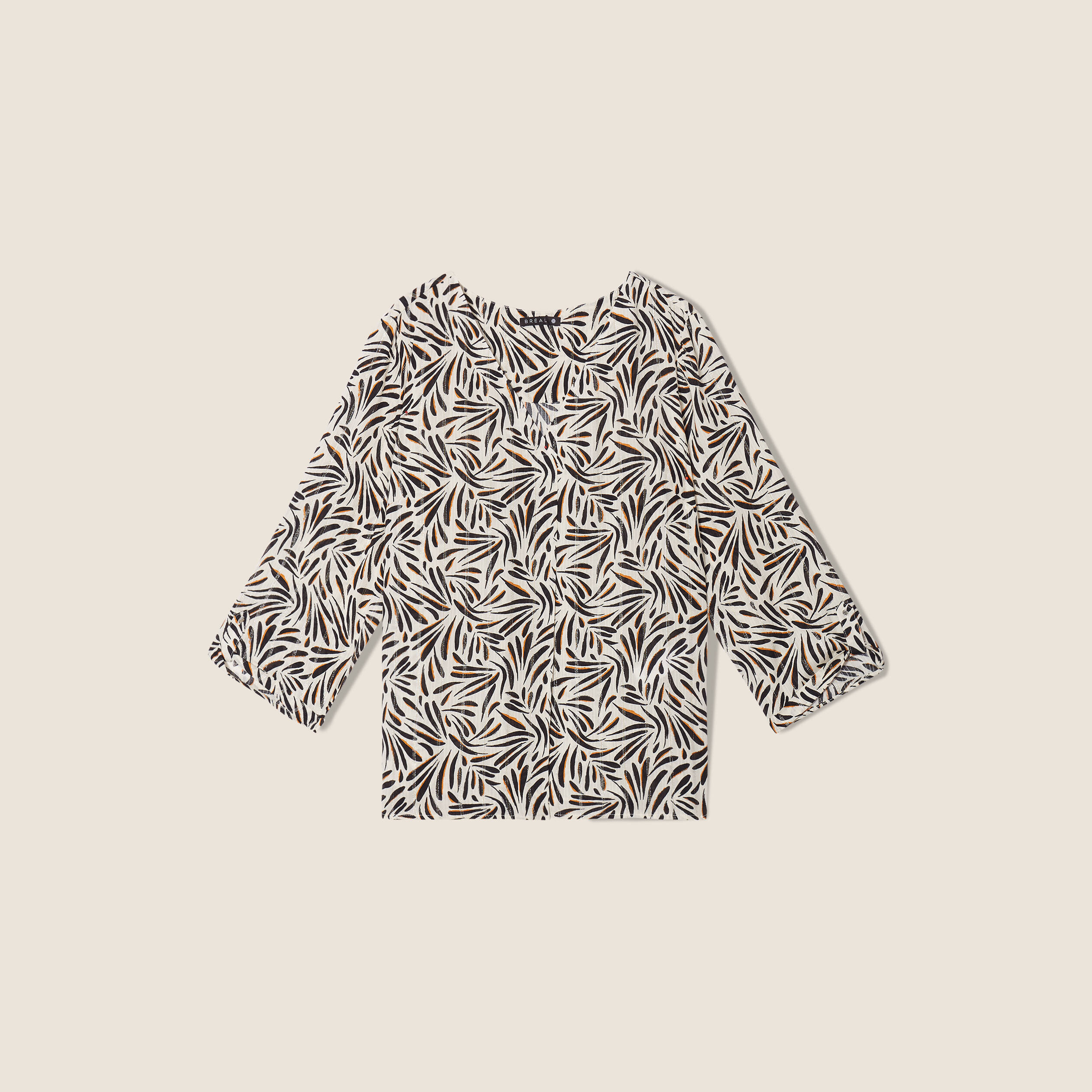 blouse manches 34 noir femme Blouse manches 3/4 noir femme