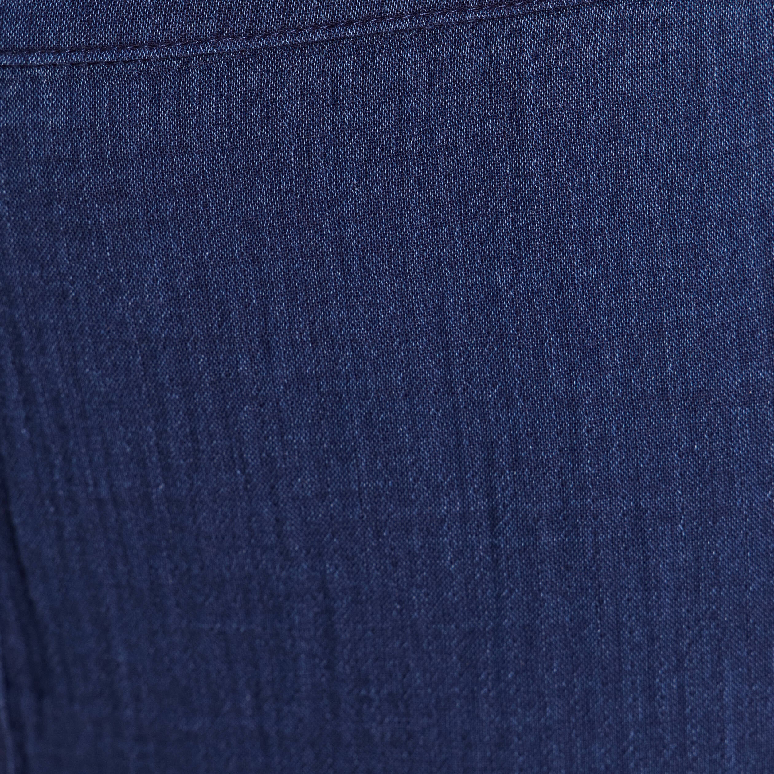 Pantalon large 7/8&egrave;me taille haute bleu roi femme