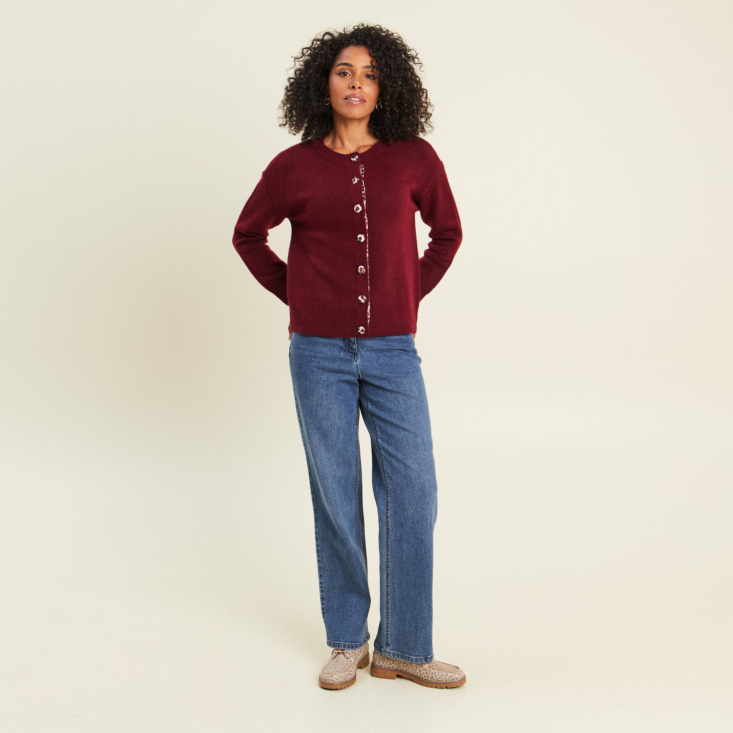 Jean standard denim stone femme