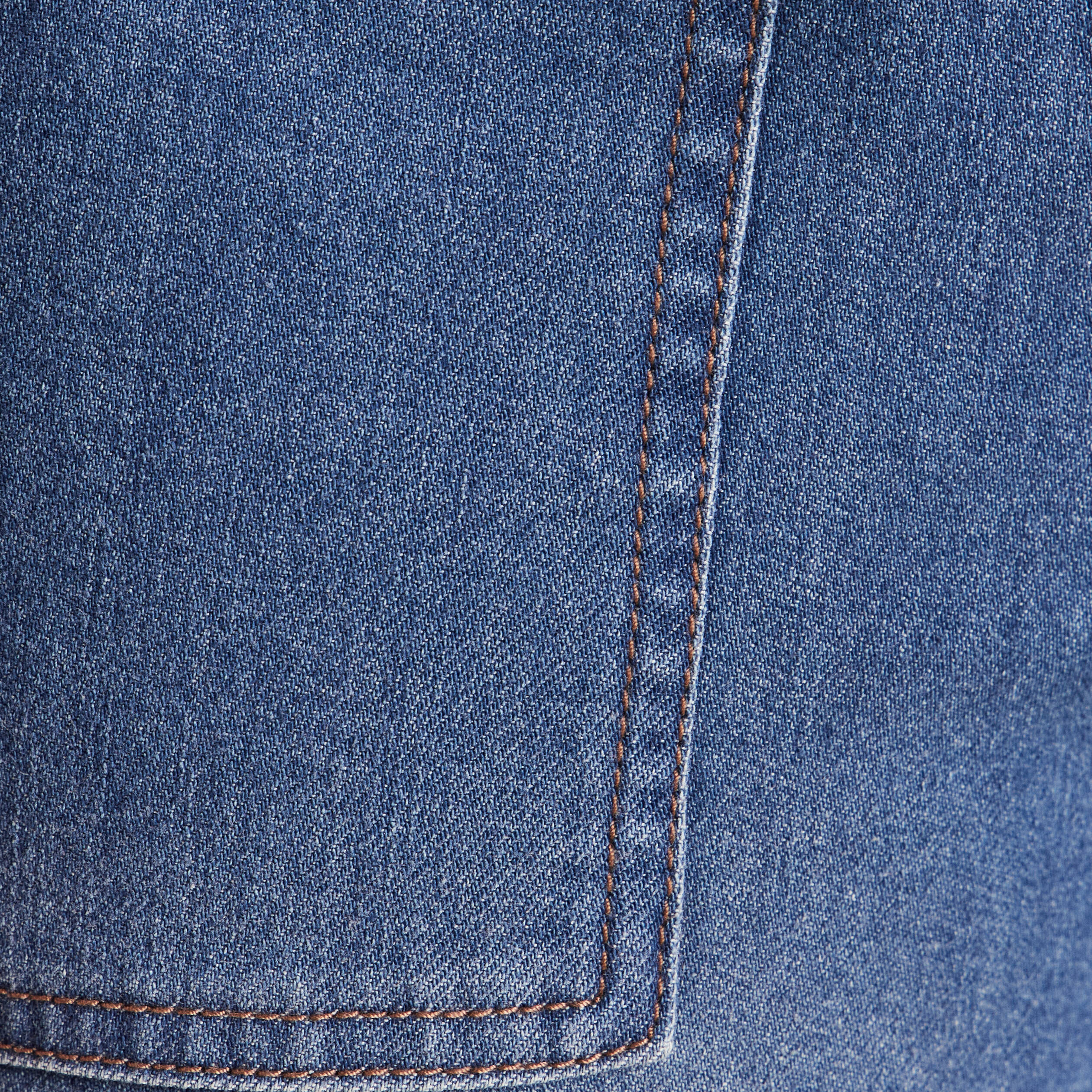 Pantalon mom 7/8&egrave;me en coton denim stone femme