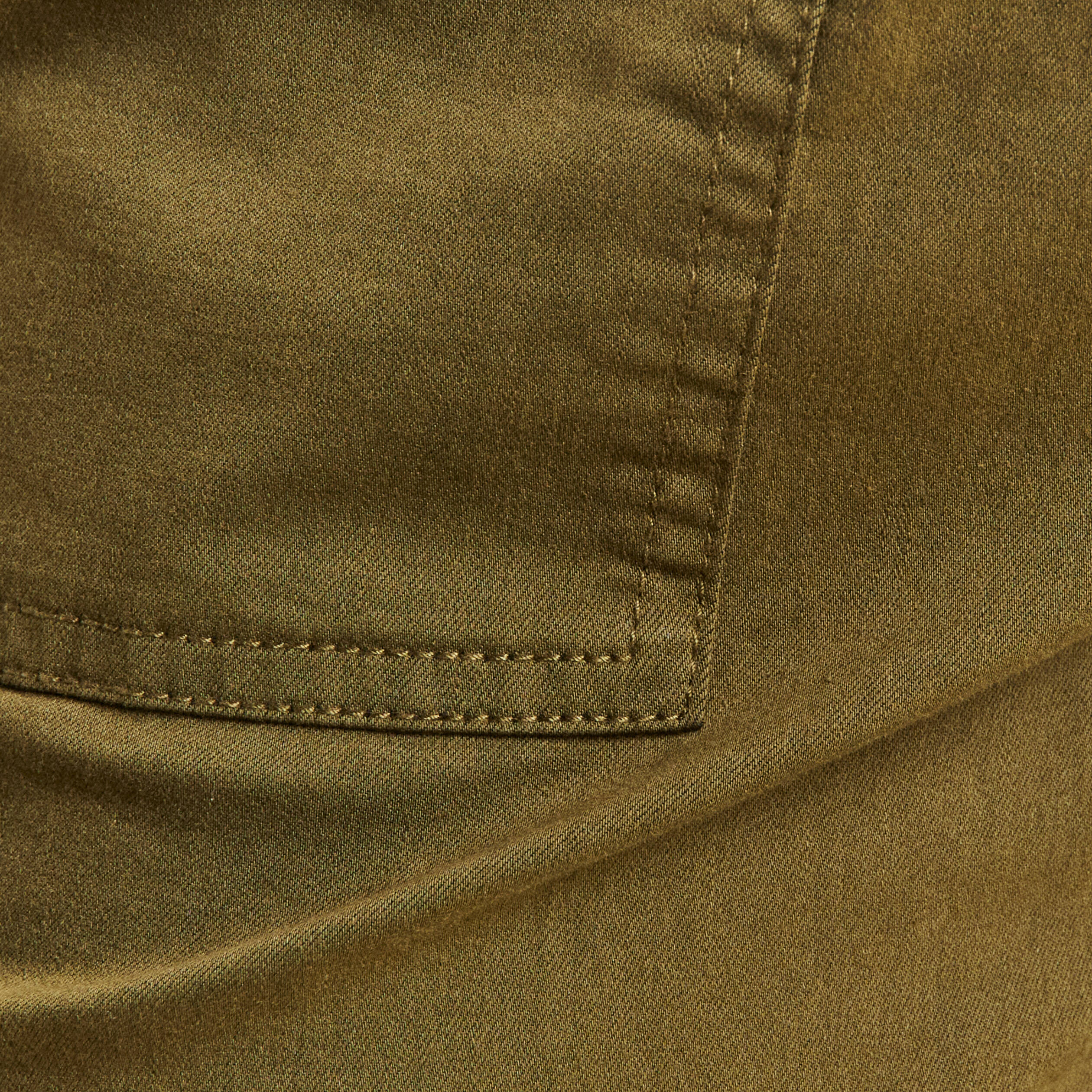 pantalon coupe droite a coulisse vert olive femme Pantalon coupe droite à coulisse vert olive femme
