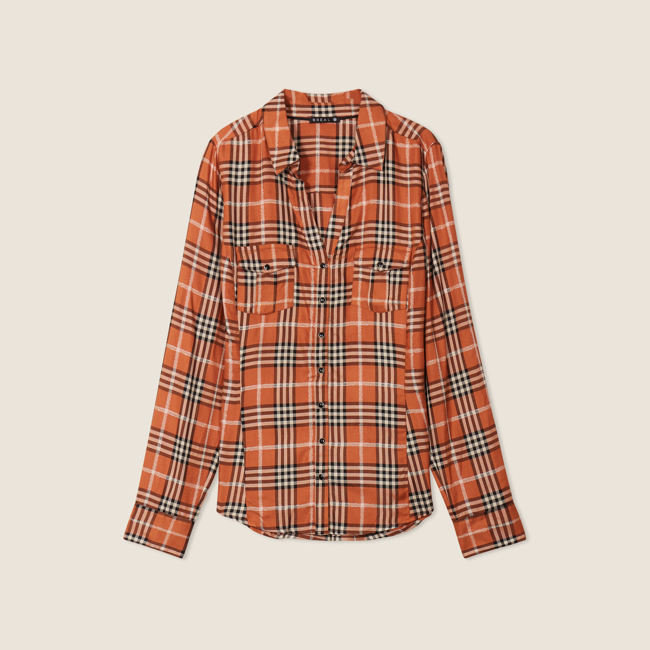 chemise manches longues orange femme Chemise manches longues orange femme