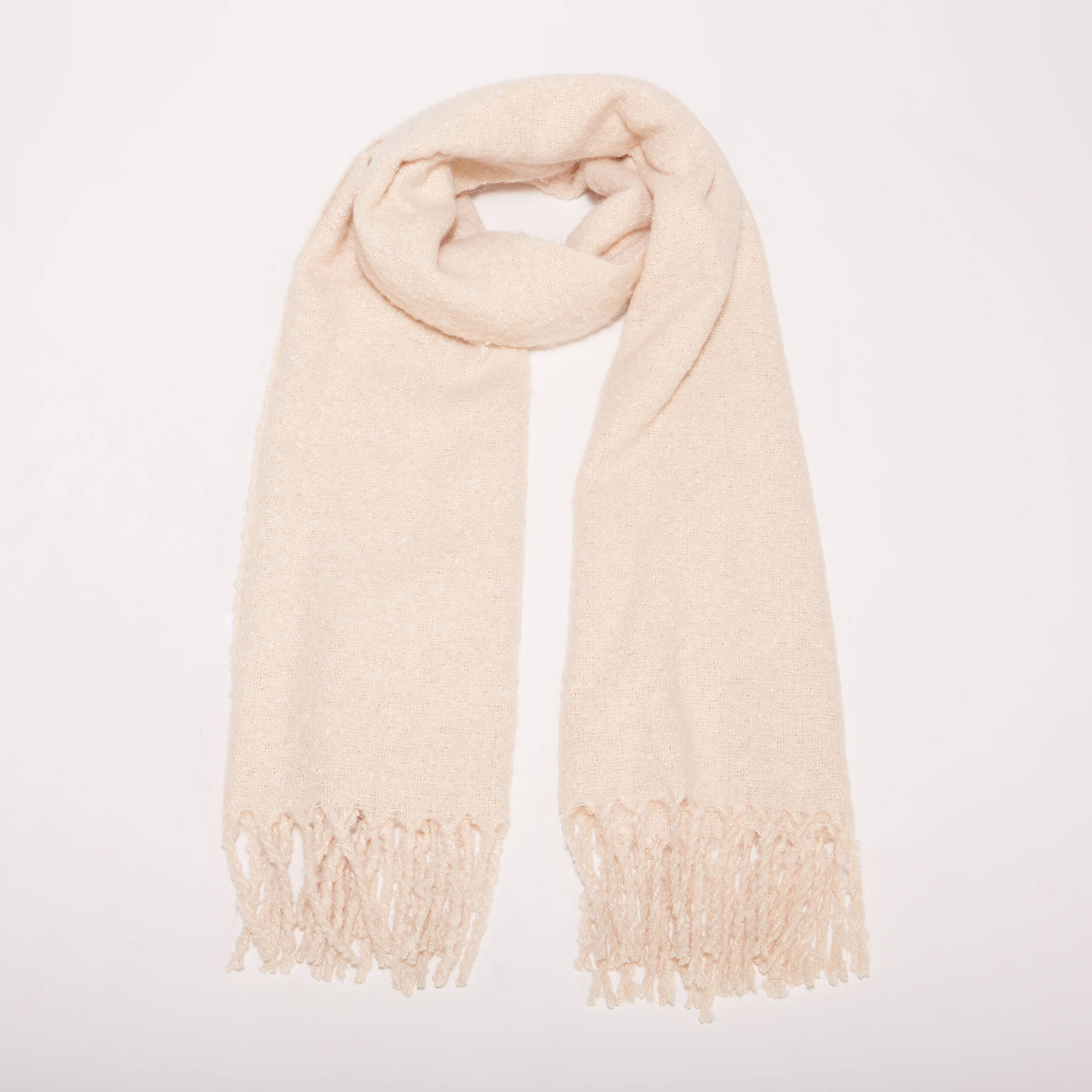 echarpe a franges creme femme Écharpe à franges creme femme
