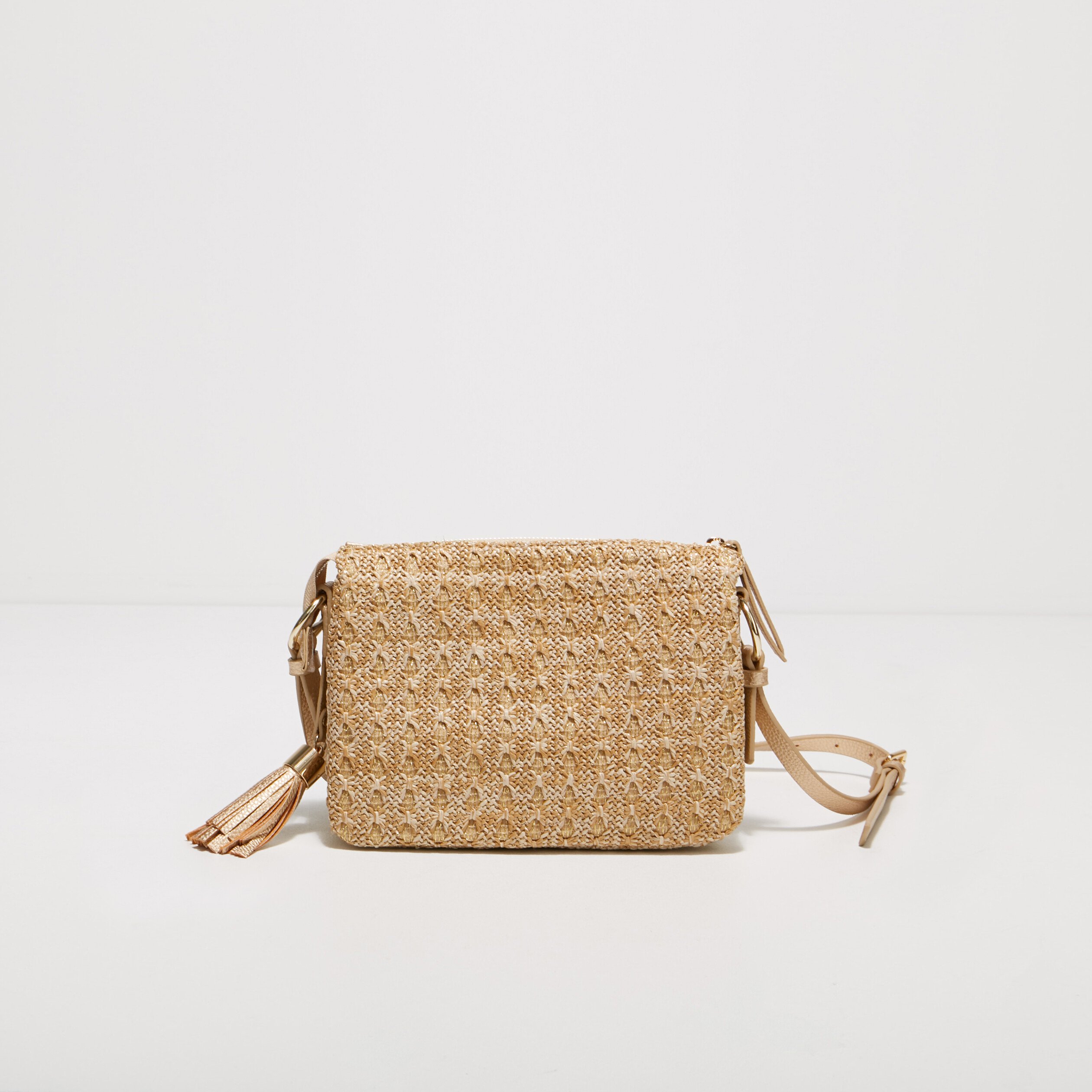 sac pochette tresse ecru femme Sac pochette tressé ecru femme